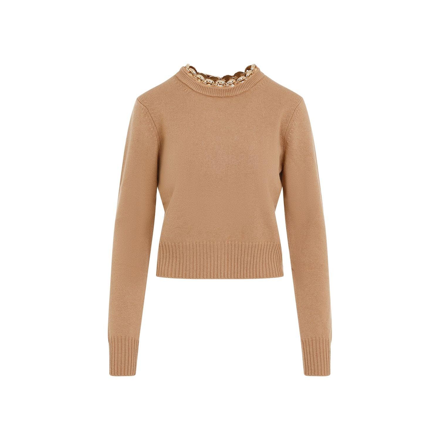 Paco Rabanne Women's Pullover Sweater in Nude & Neutrals