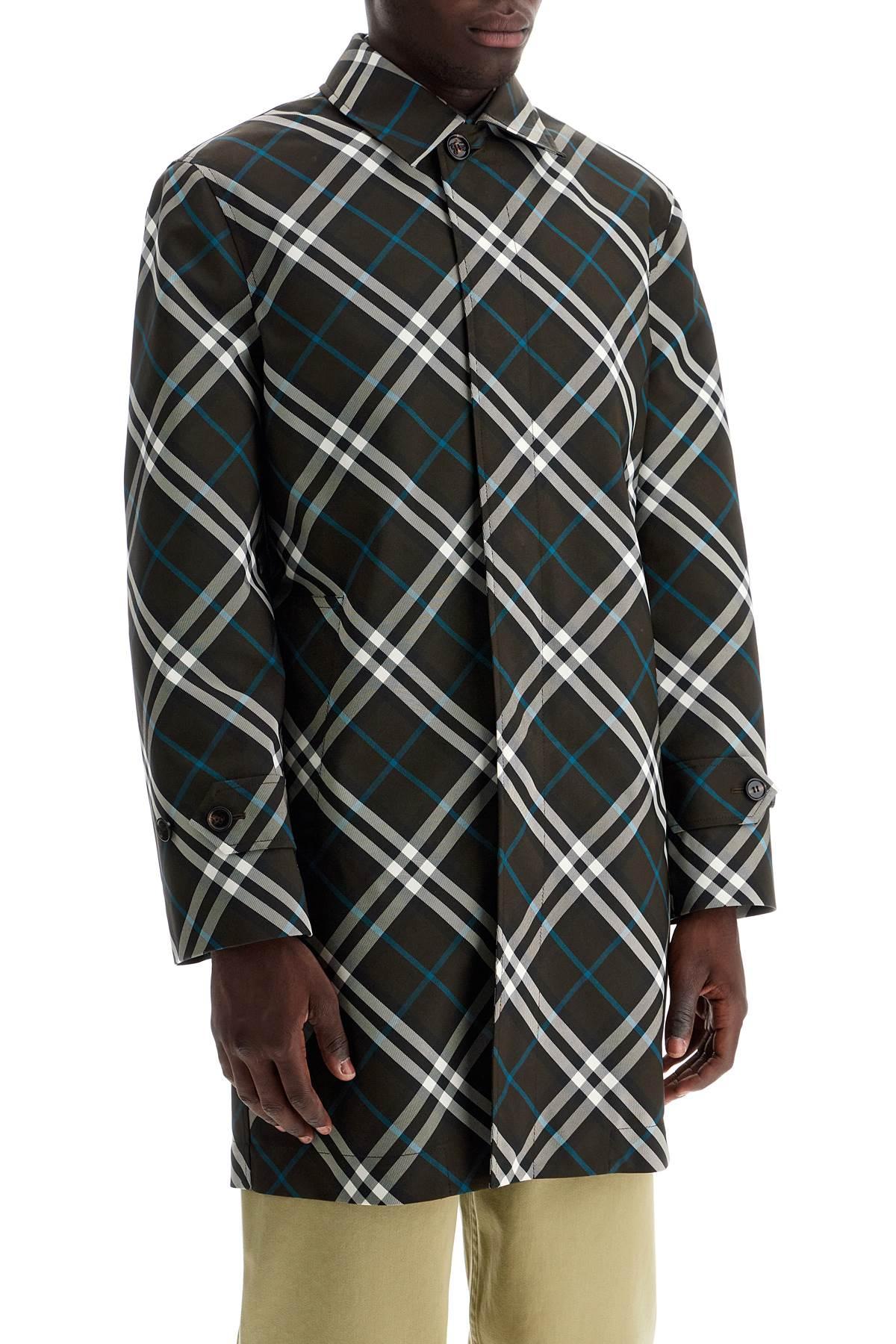 Burberry Men's Check Medium Trench Coat in Brown