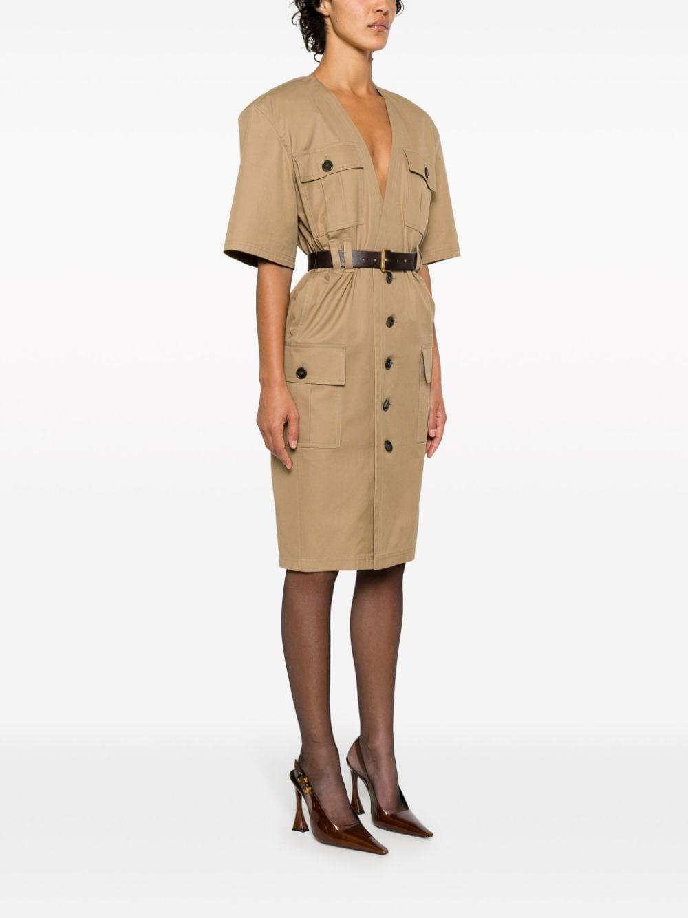 Saint Laurent Women's Dress in Nude & Neutrals