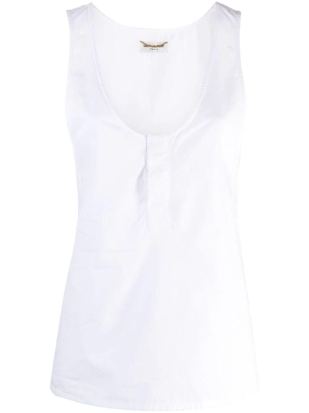 Saint Laurent Women's Cotton Poplin Tank Top