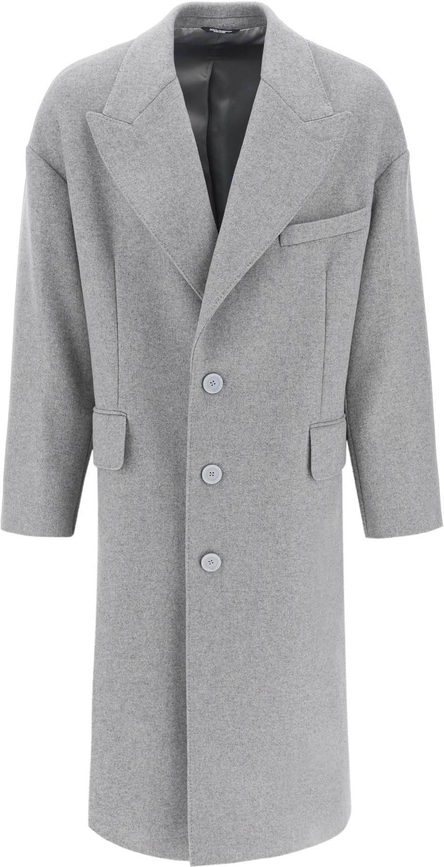 Dolce & Gabbana Wool Blend Coat in Grey