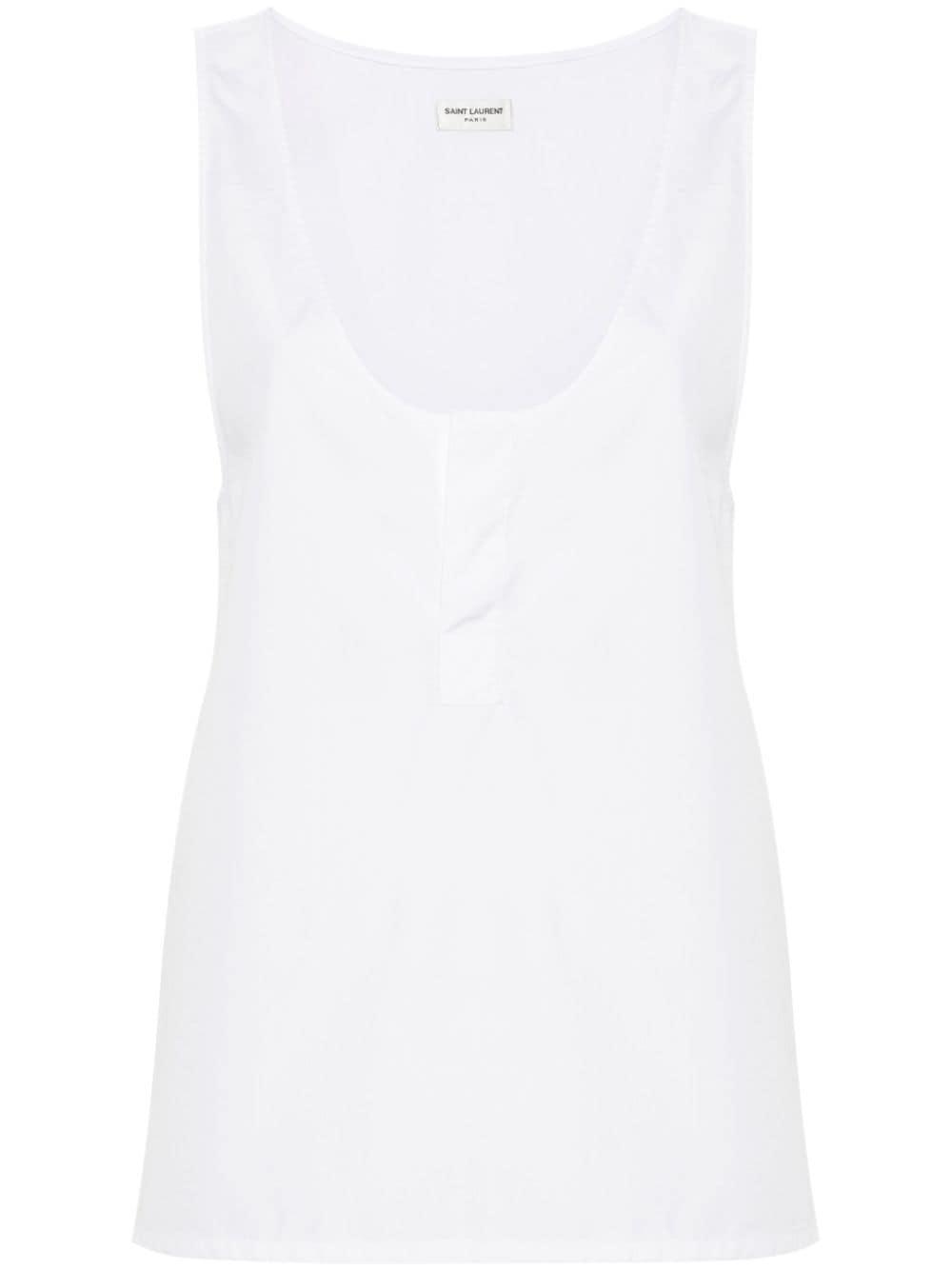 Saint Laurent Women's Cotton Poplin Tank Top
