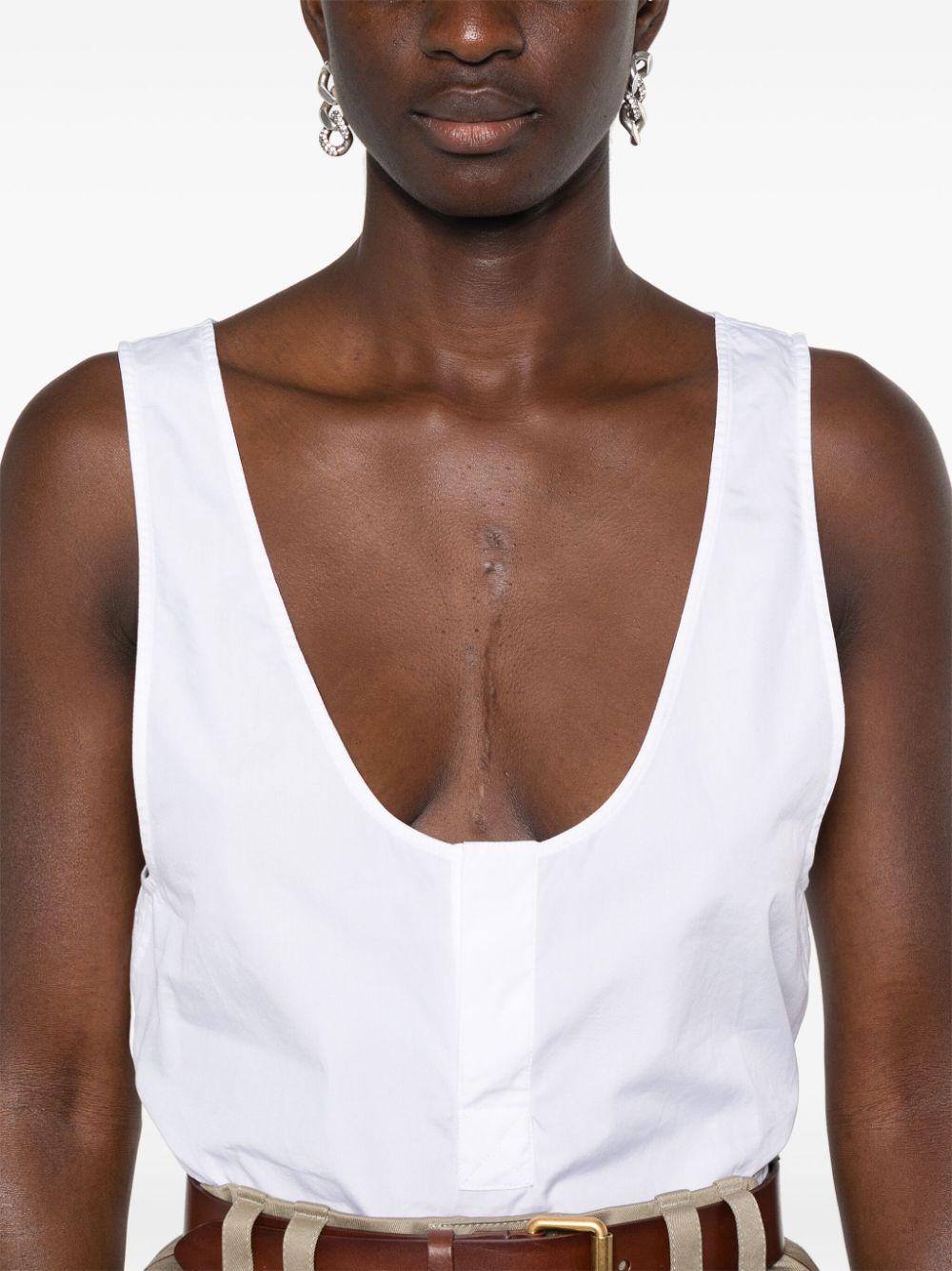 Saint Laurent Women's Cotton Poplin Tank Top
