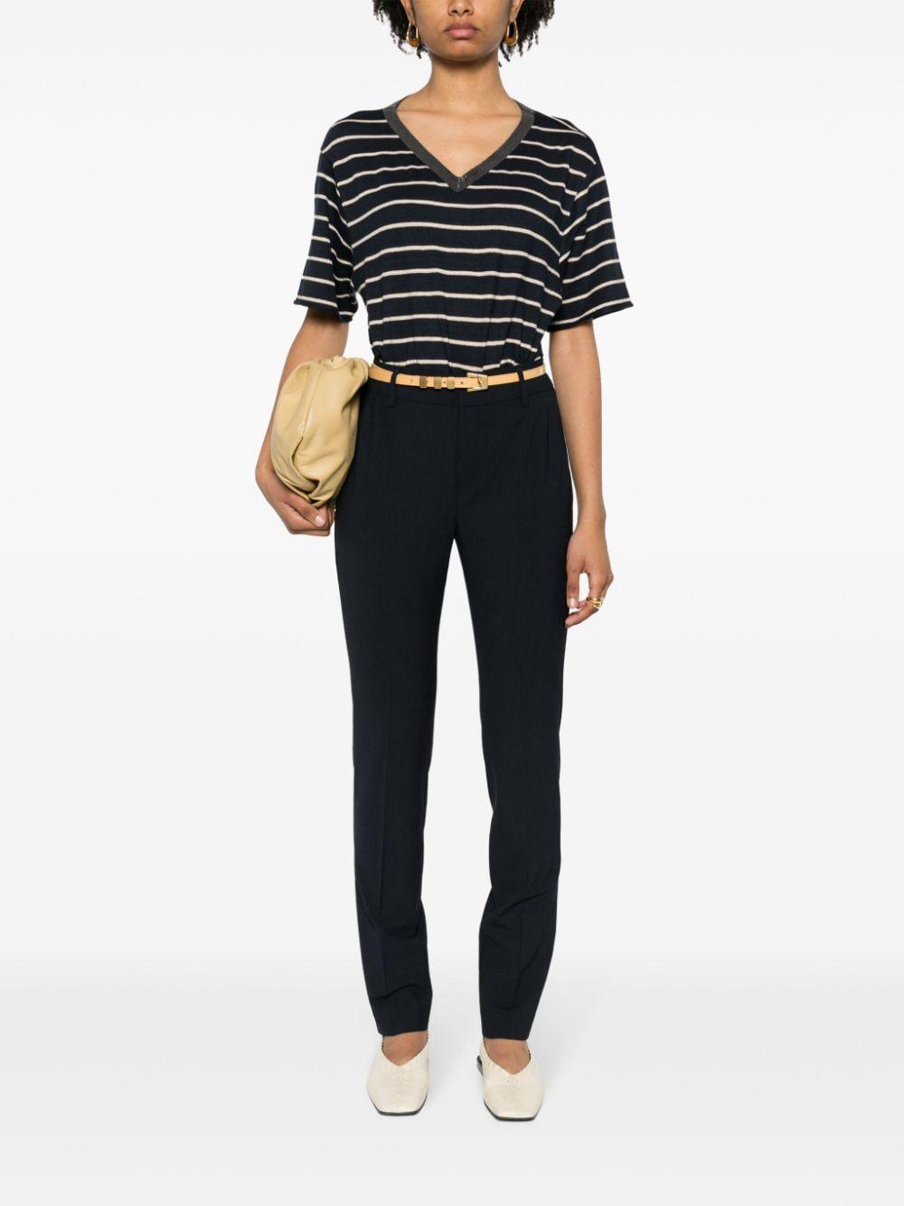 Brunello Cucinelli Women's Slim Cut Cigarette Trousers in C060