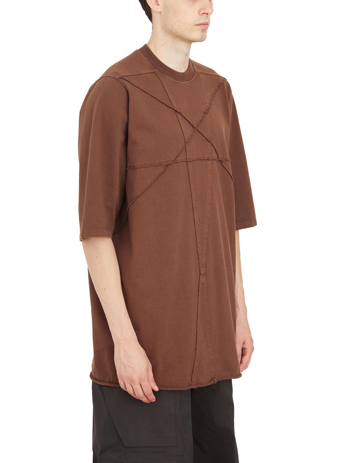 Rick Owens Men's T-Shirt Jumbo Ss in Brown