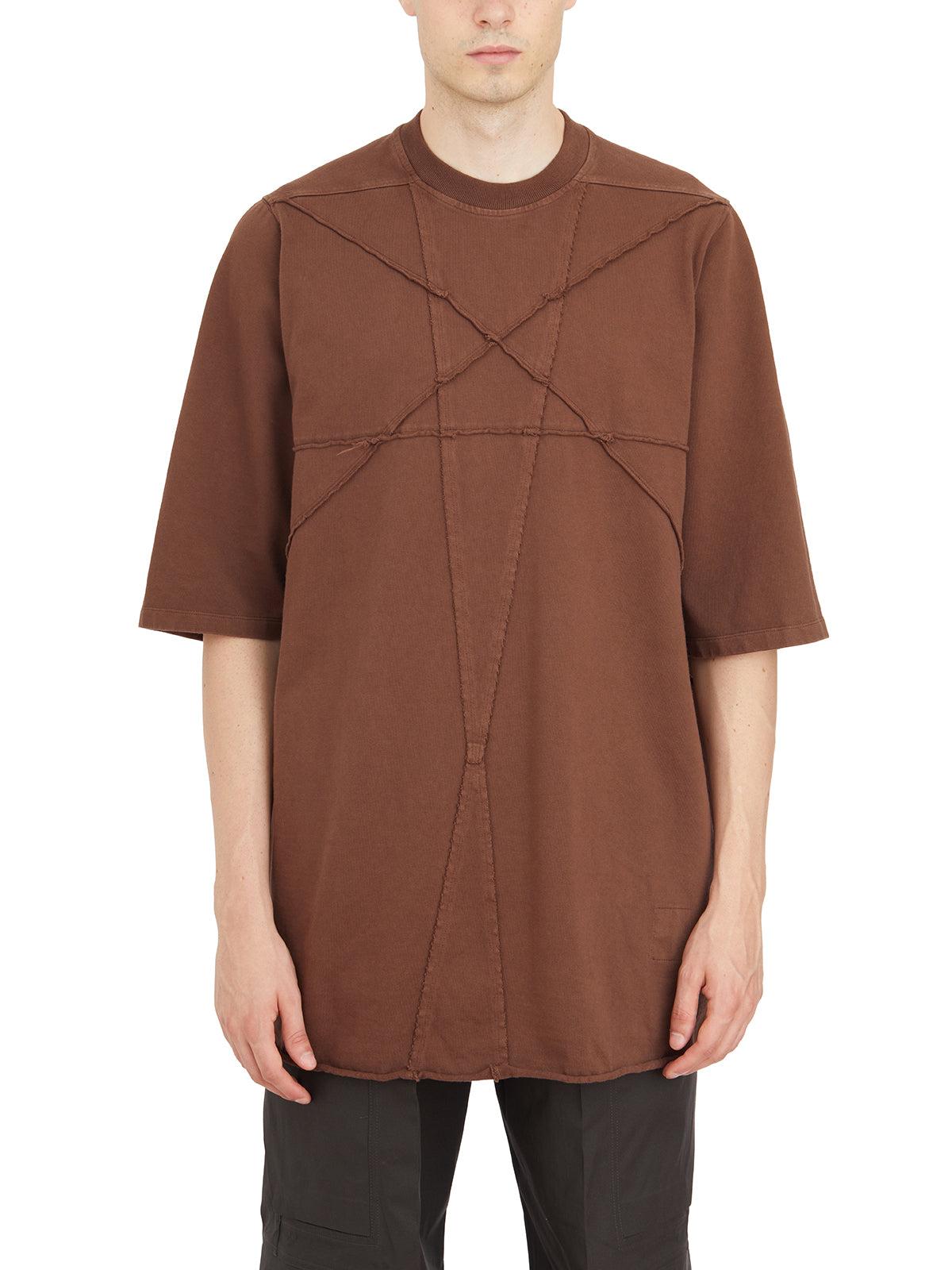 Rick Owens Men's T-Shirt Jumbo Ss in Brown