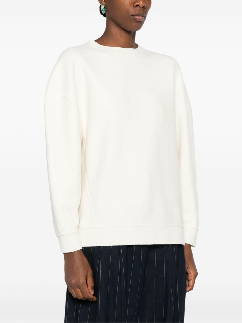 Max Mara Women's Wool Crewneck Sweater in White