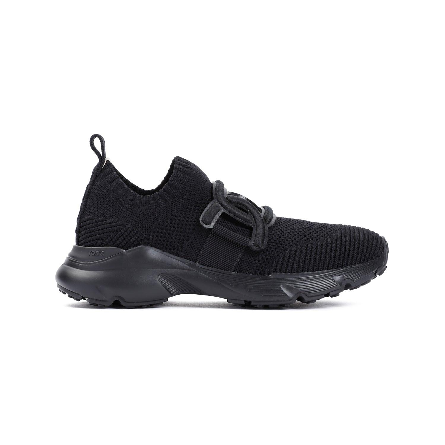 Tod's Women's Kate Knitted and Technical Fabric Sneakers in Black