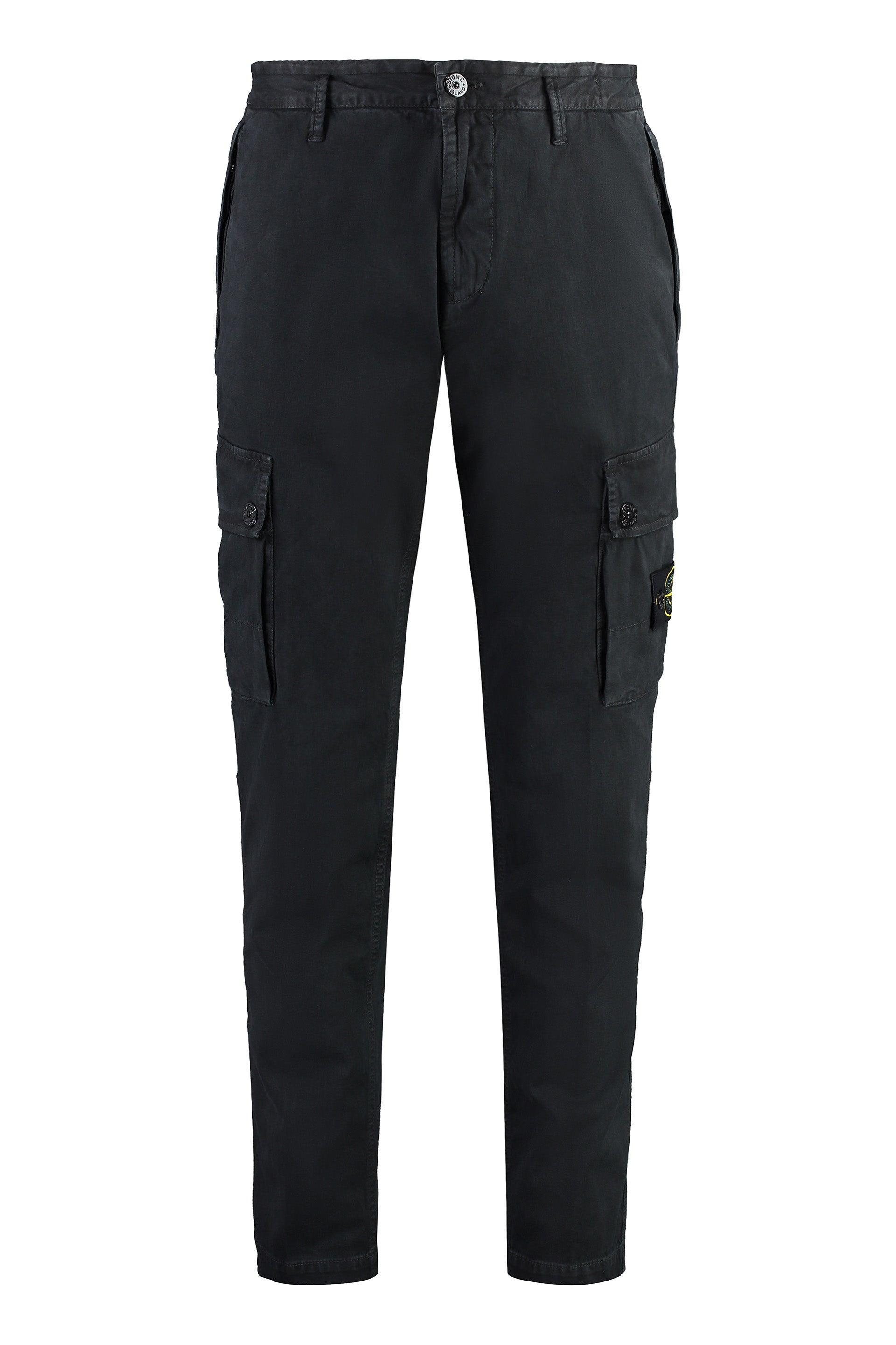 Stone Island Men's Slim Pants in Black and Navyblue