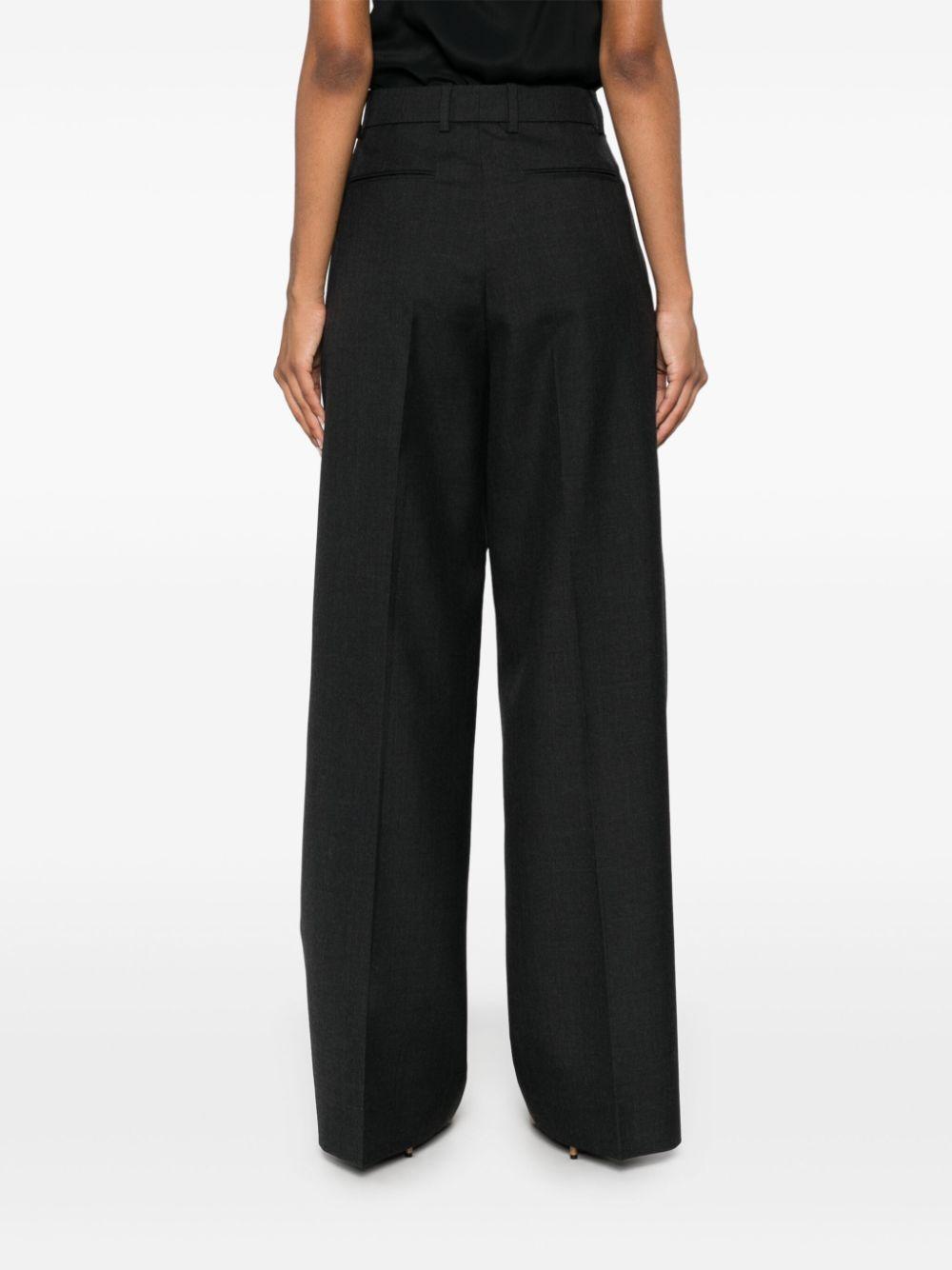Gucci Women's Wool Trousers with Logo Embroidery
