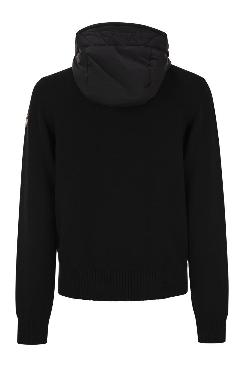 Moncler Grenoble Men's Padded Sweatshirt With Zip in Black
