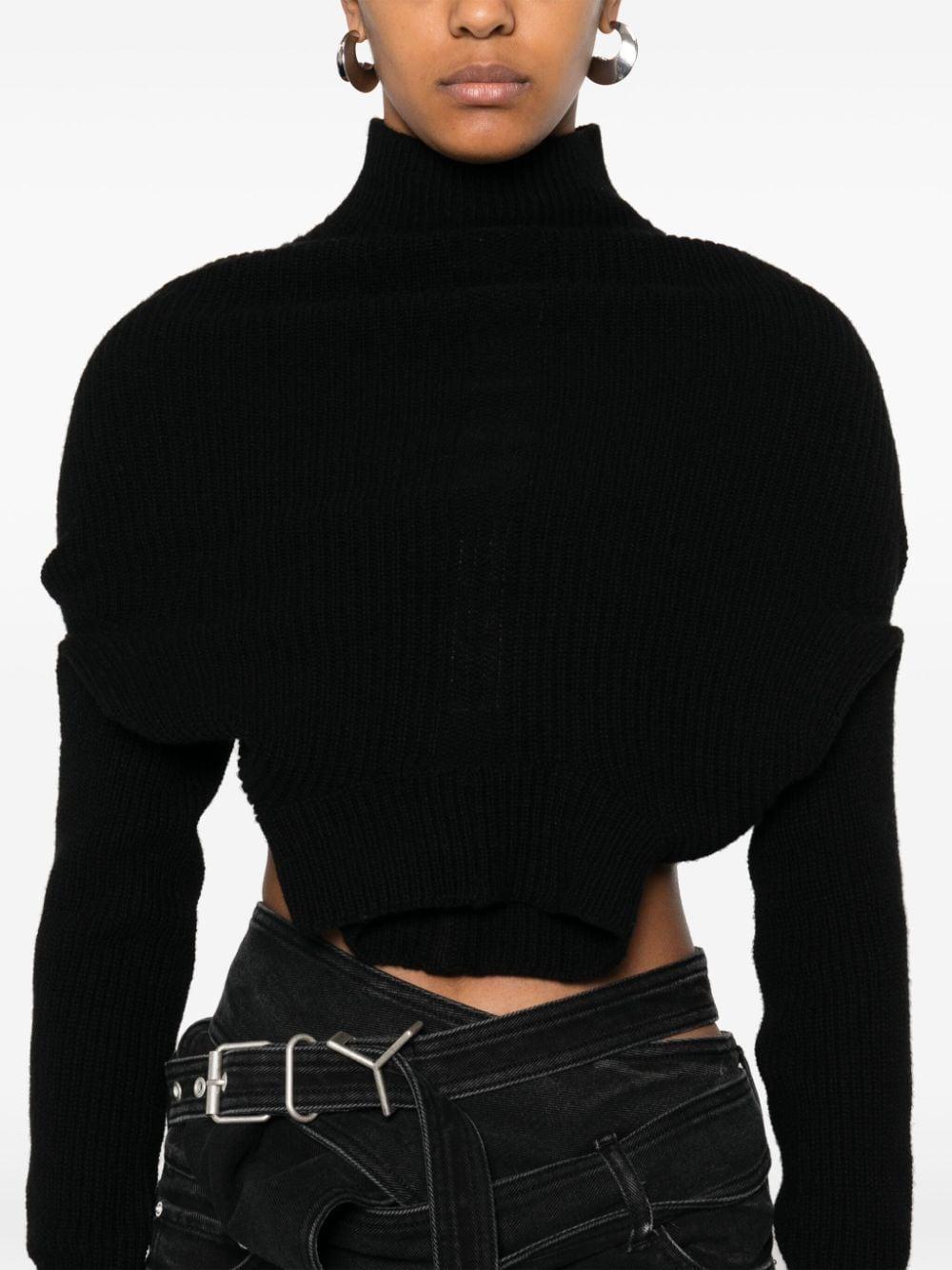 Rick Owens Women's Cashmere Turtle-Neck Jumper Sweater in Black