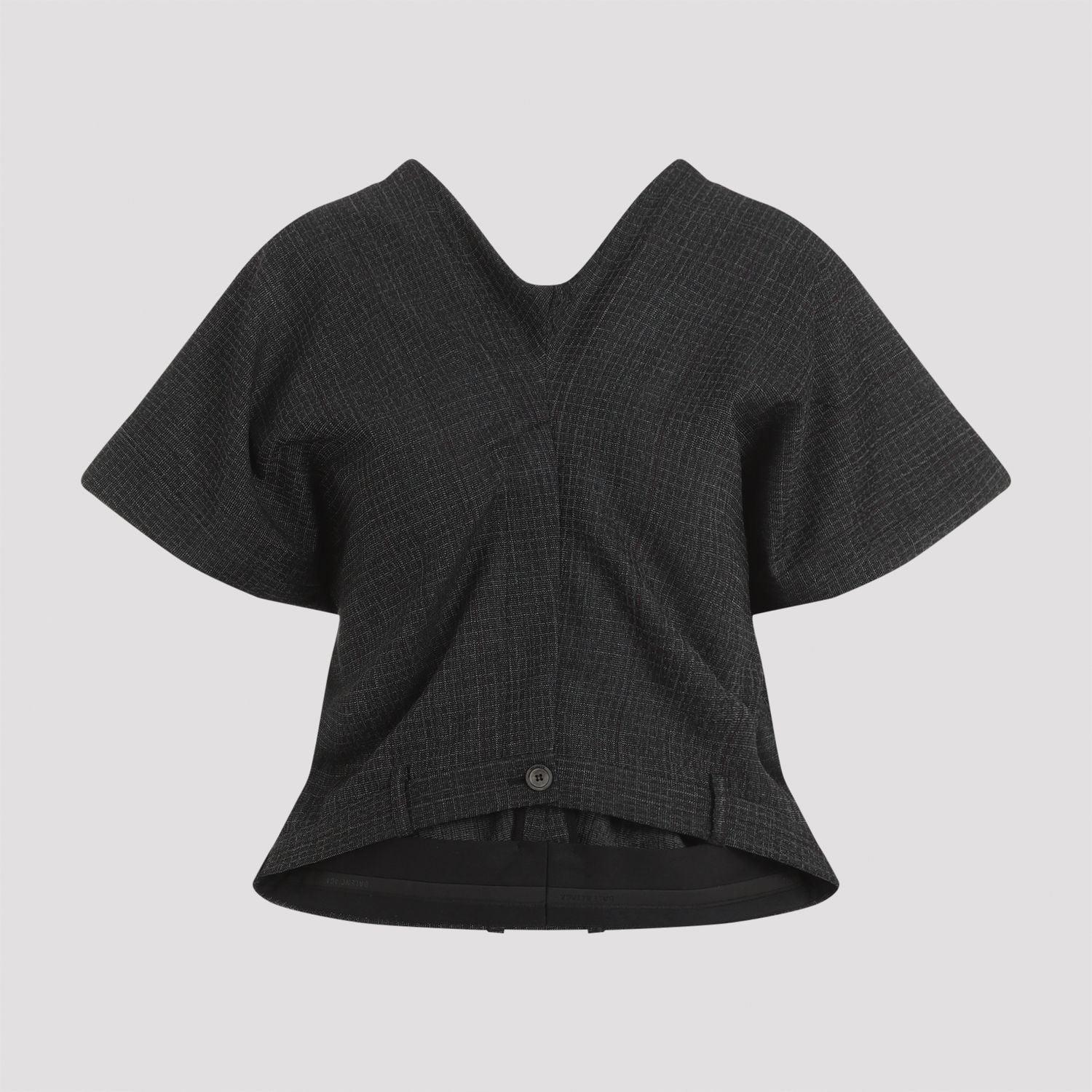 Balenciaga Women's Tailored Pants Top in Black