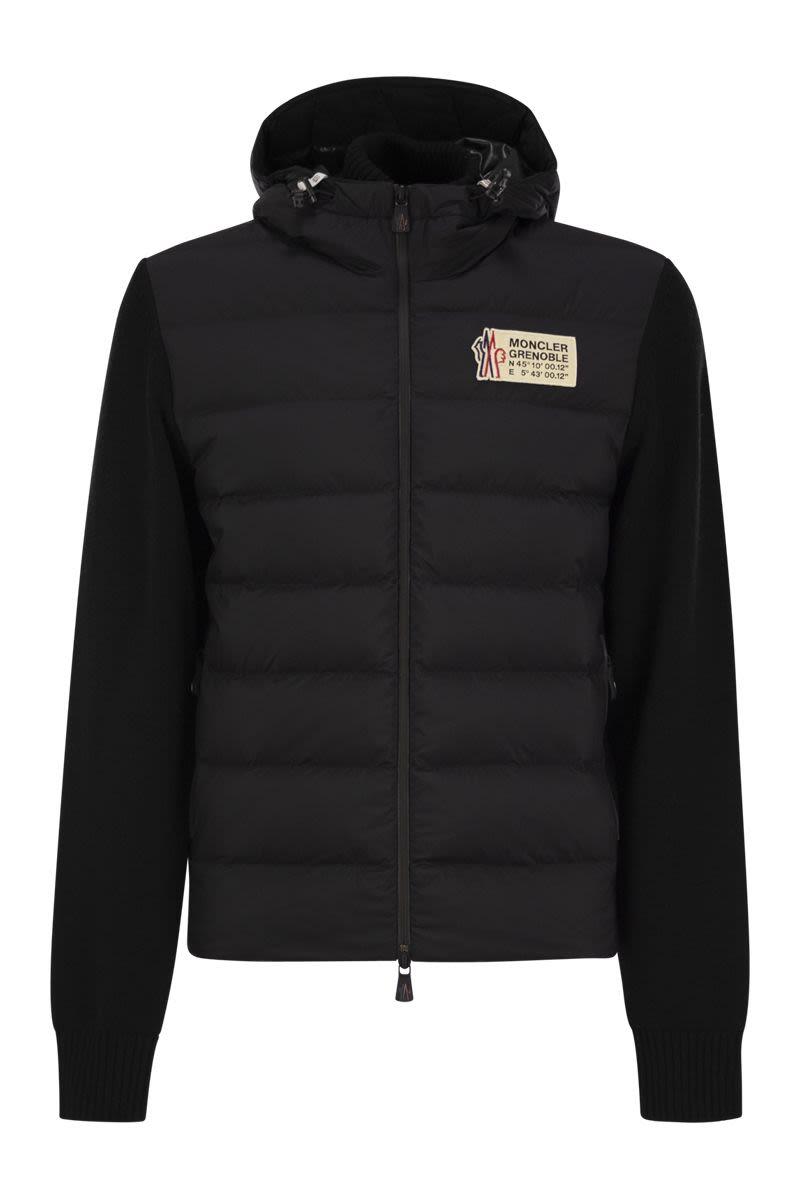 Moncler Grenoble Men's Padded Sweatshirt With Zip in Black