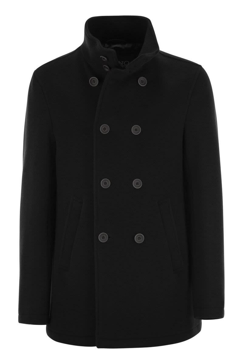 Herno Men's Virgin Wool Coat in Black
