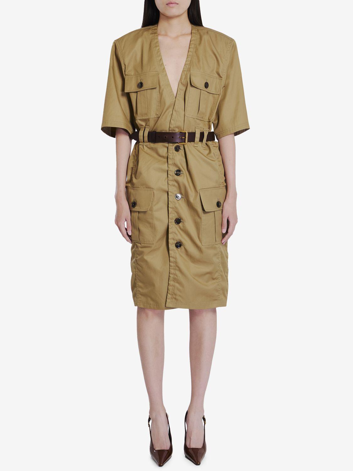 Saint Laurent Women's Dress in Nude & Neutrals