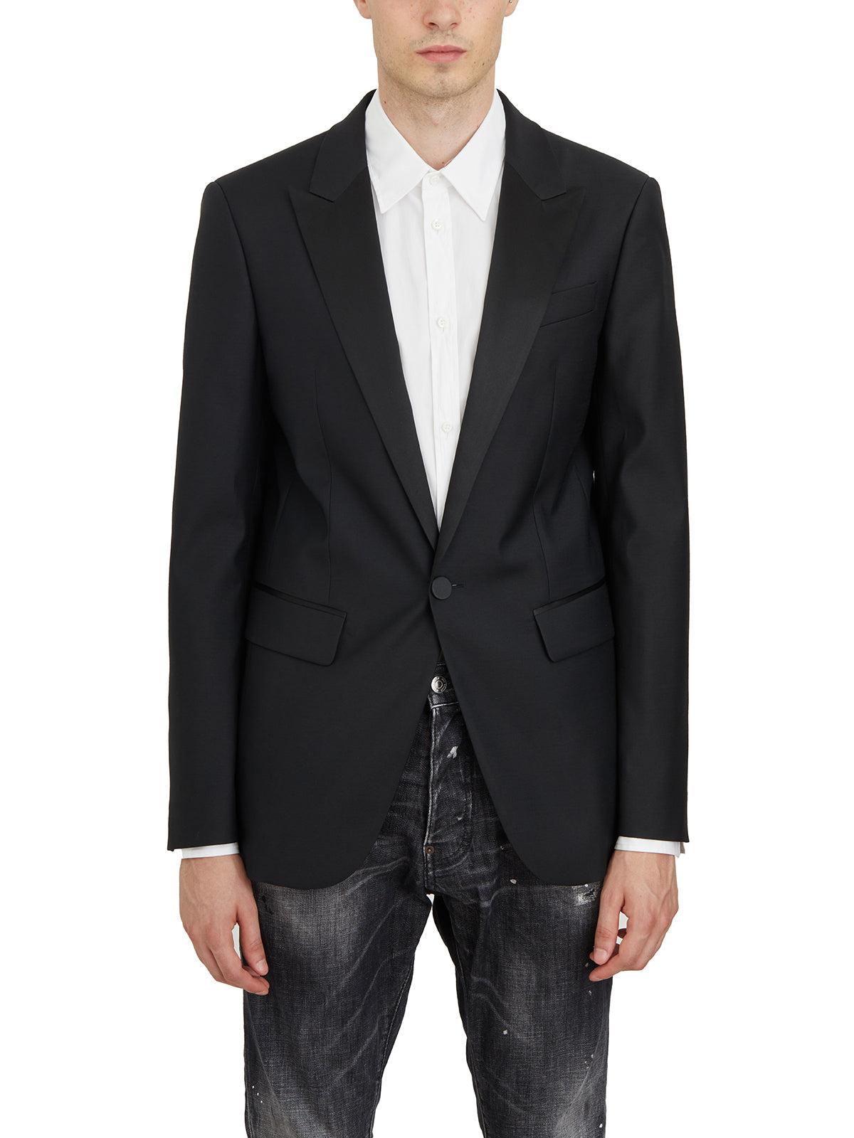Dsquared2 Men's Silk And Wool Blazer Berlin in Black