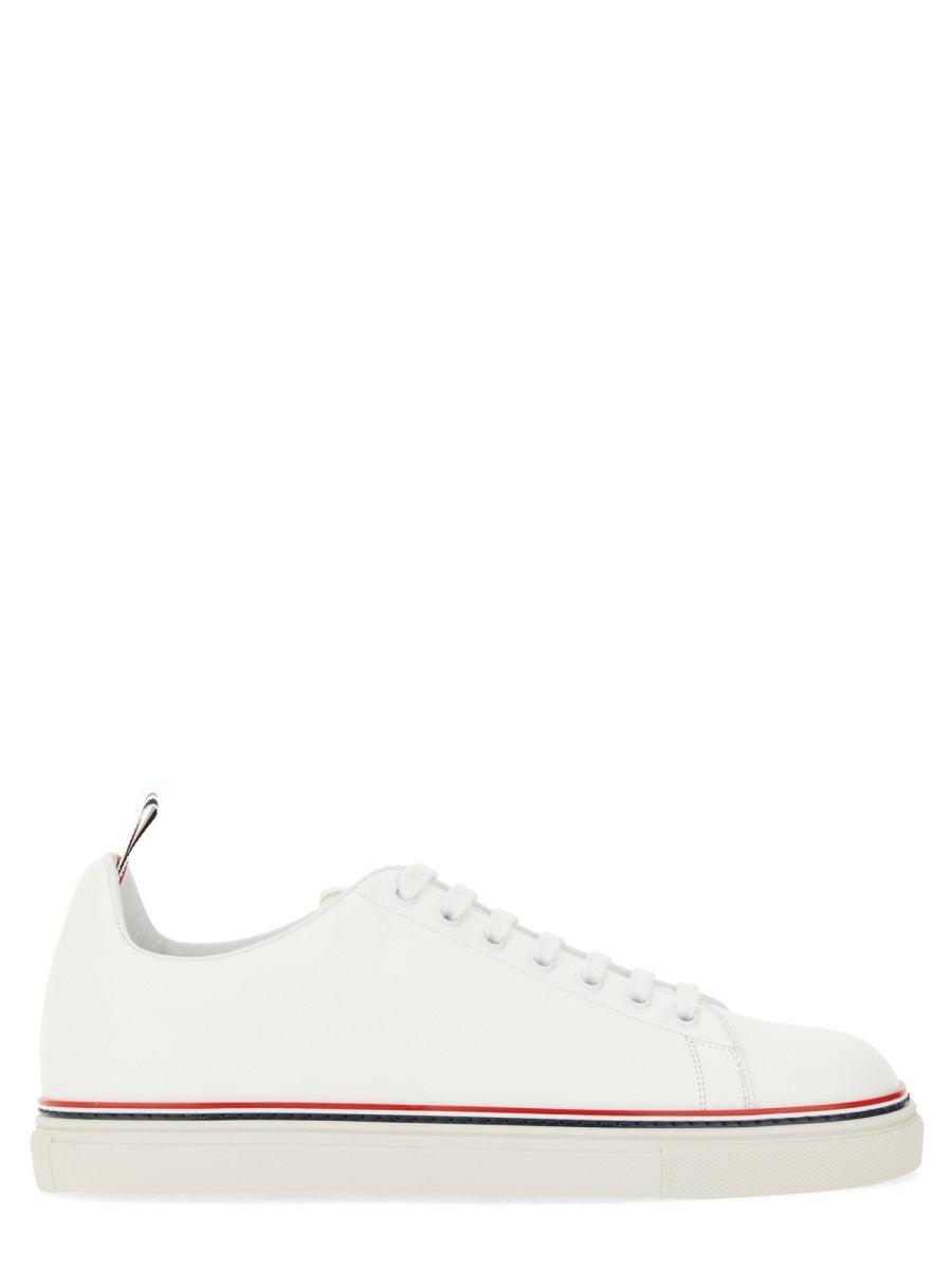 Thom Browne Men's Tennis Sneaker in White