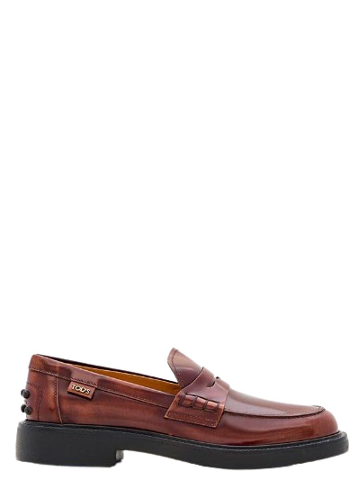 Tod's Women's Genuine Leather Moccasins Loafer in Brown
