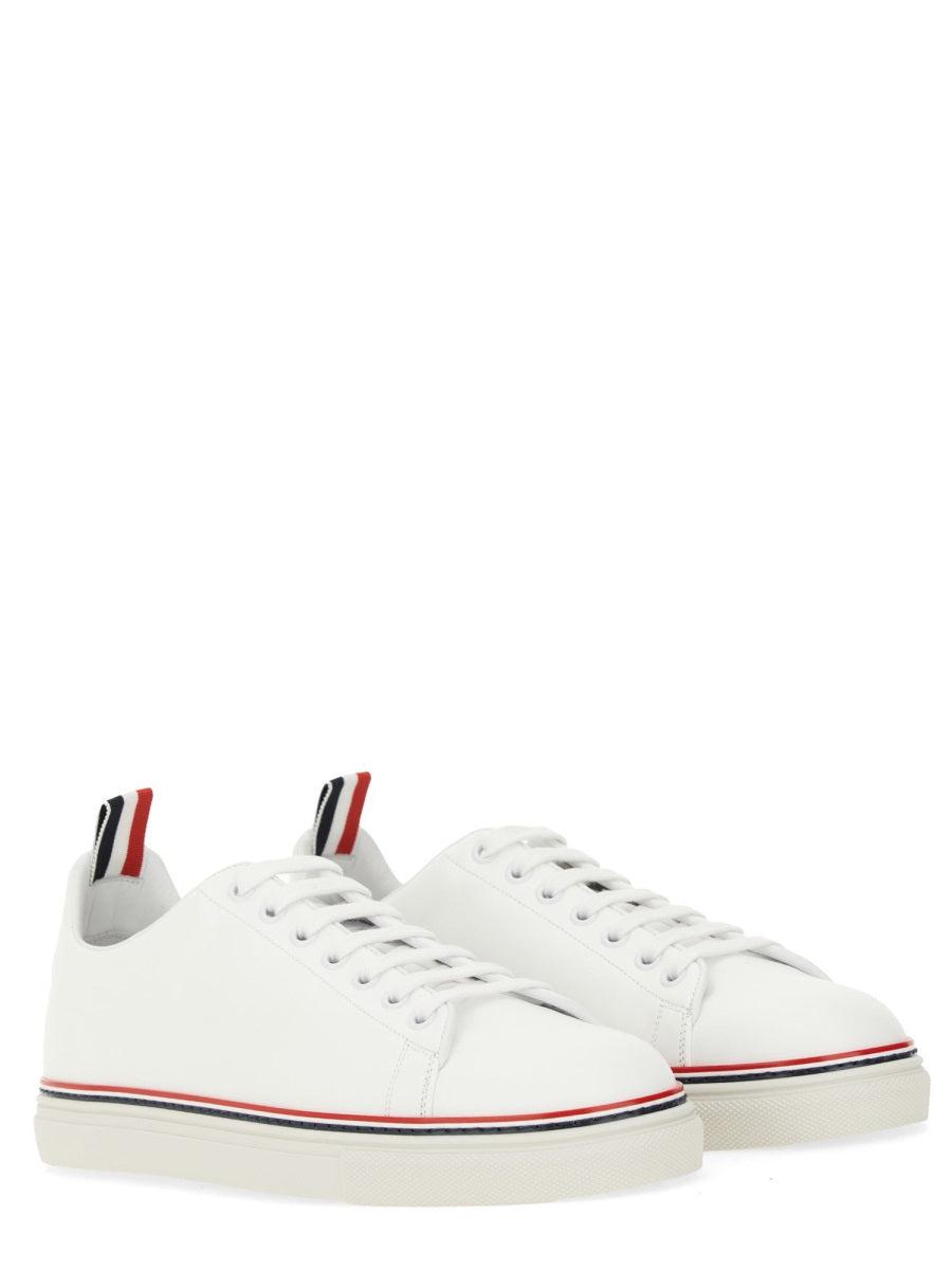 Thom Browne Men's Tennis Sneaker in White