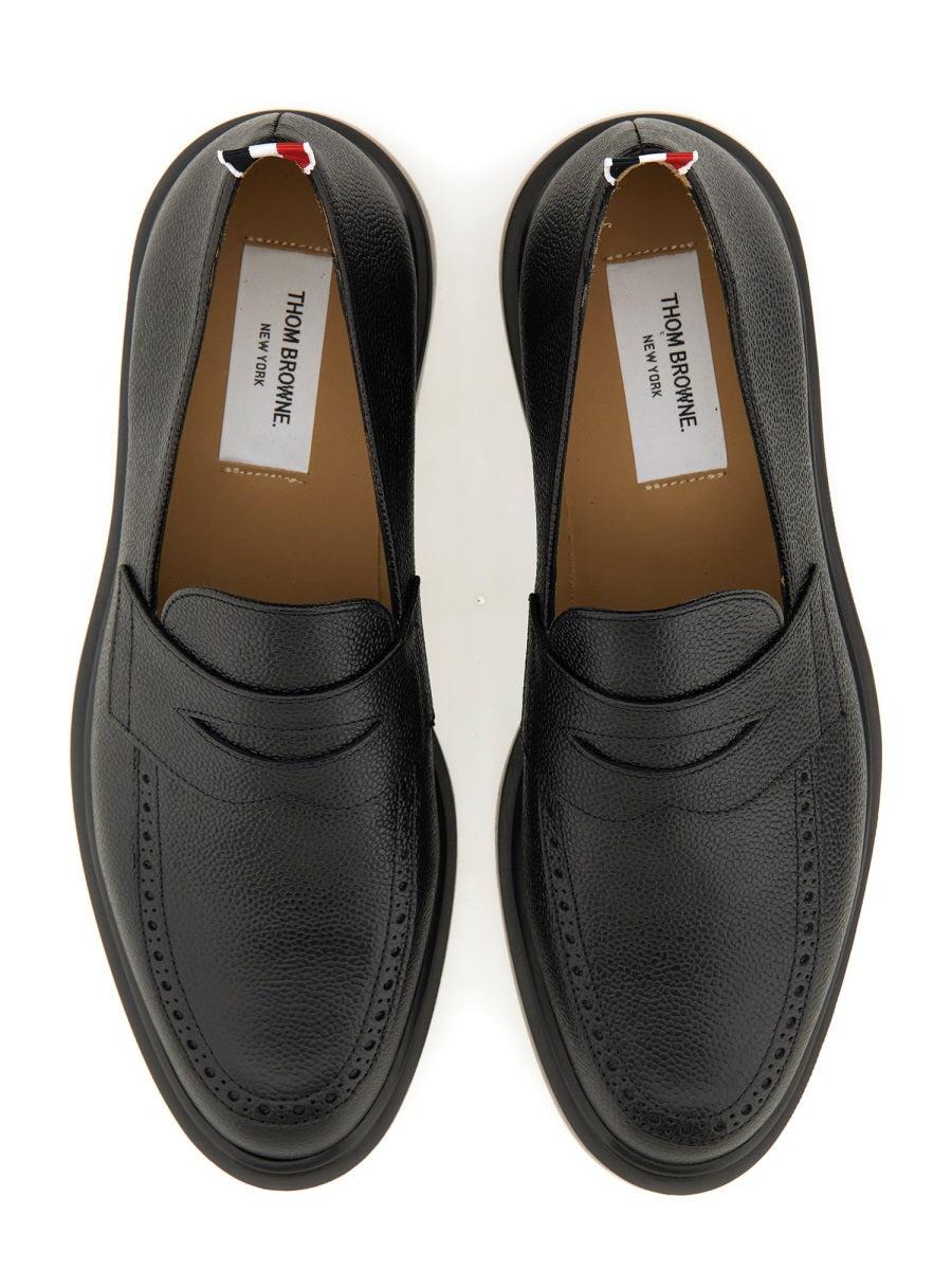 Thom Browne Men's Penny Moccasin Loafer in Black