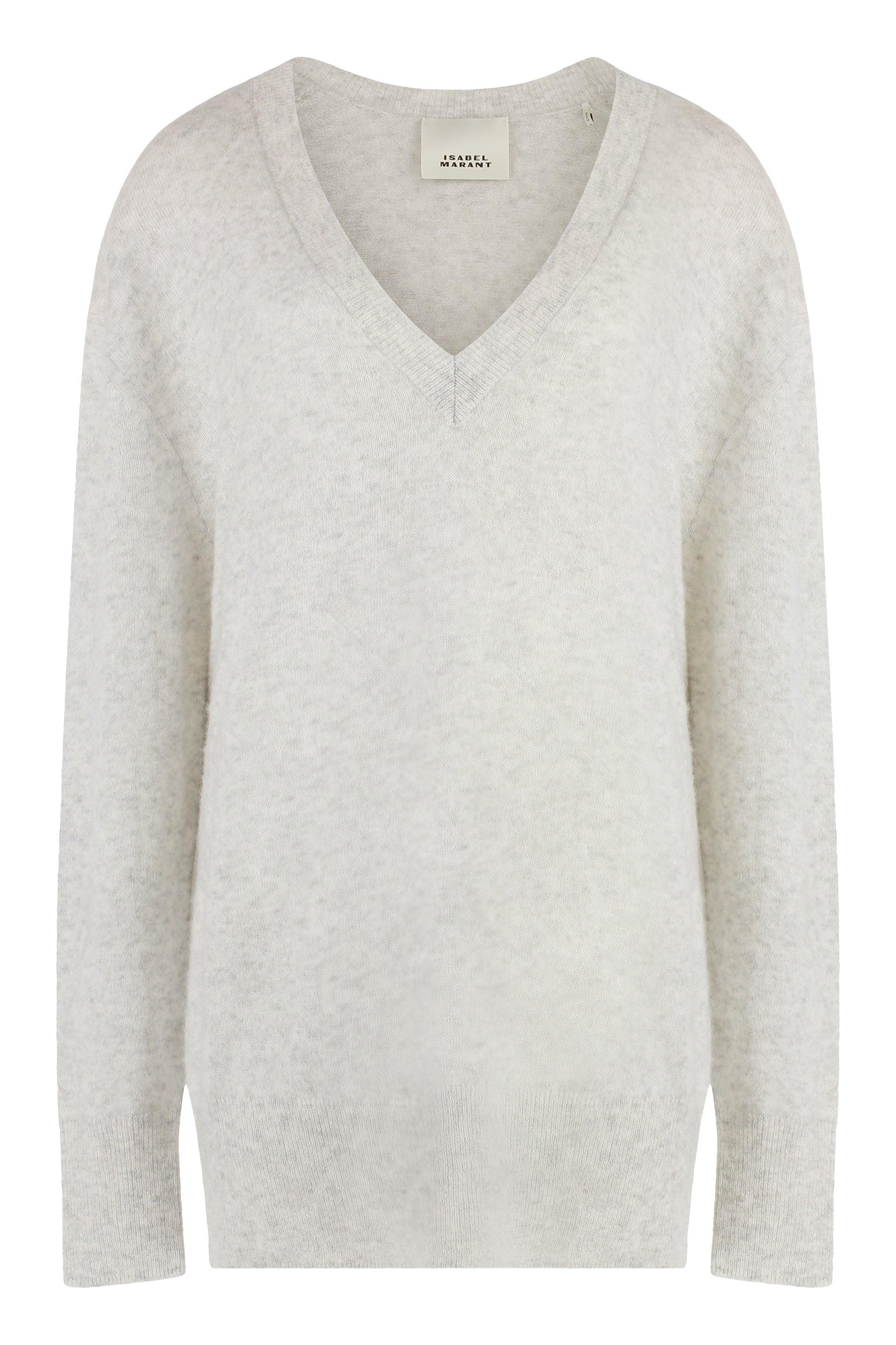 Isabel Marant Women's Larana Cashmere Blend Pullover Sweater in Grey