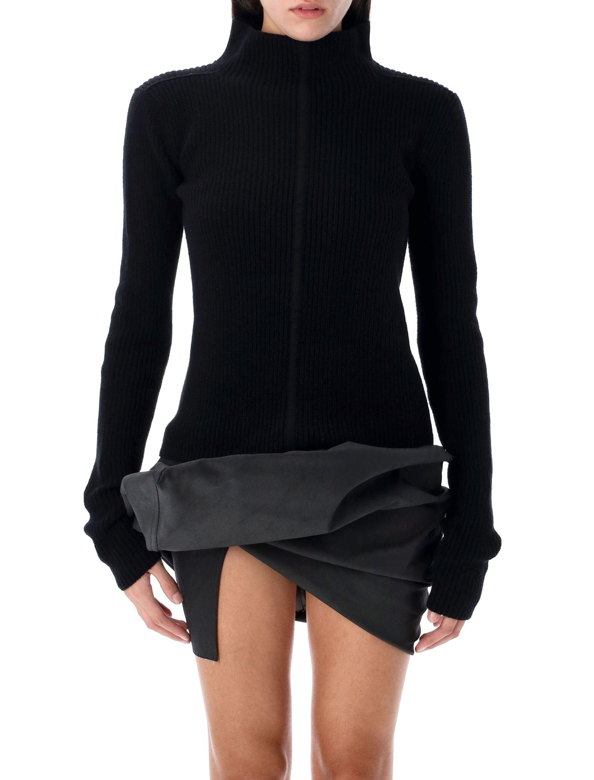 Rick Owens Women's Cashmere Turtle-Neck Jumper Sweater in Black