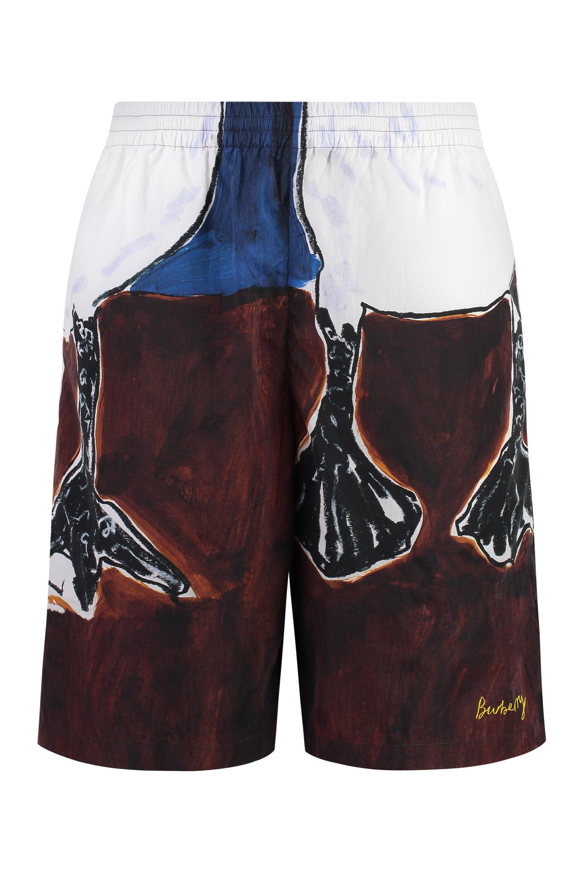 Burberry Men's Printed Bermuda Shorts in Brown