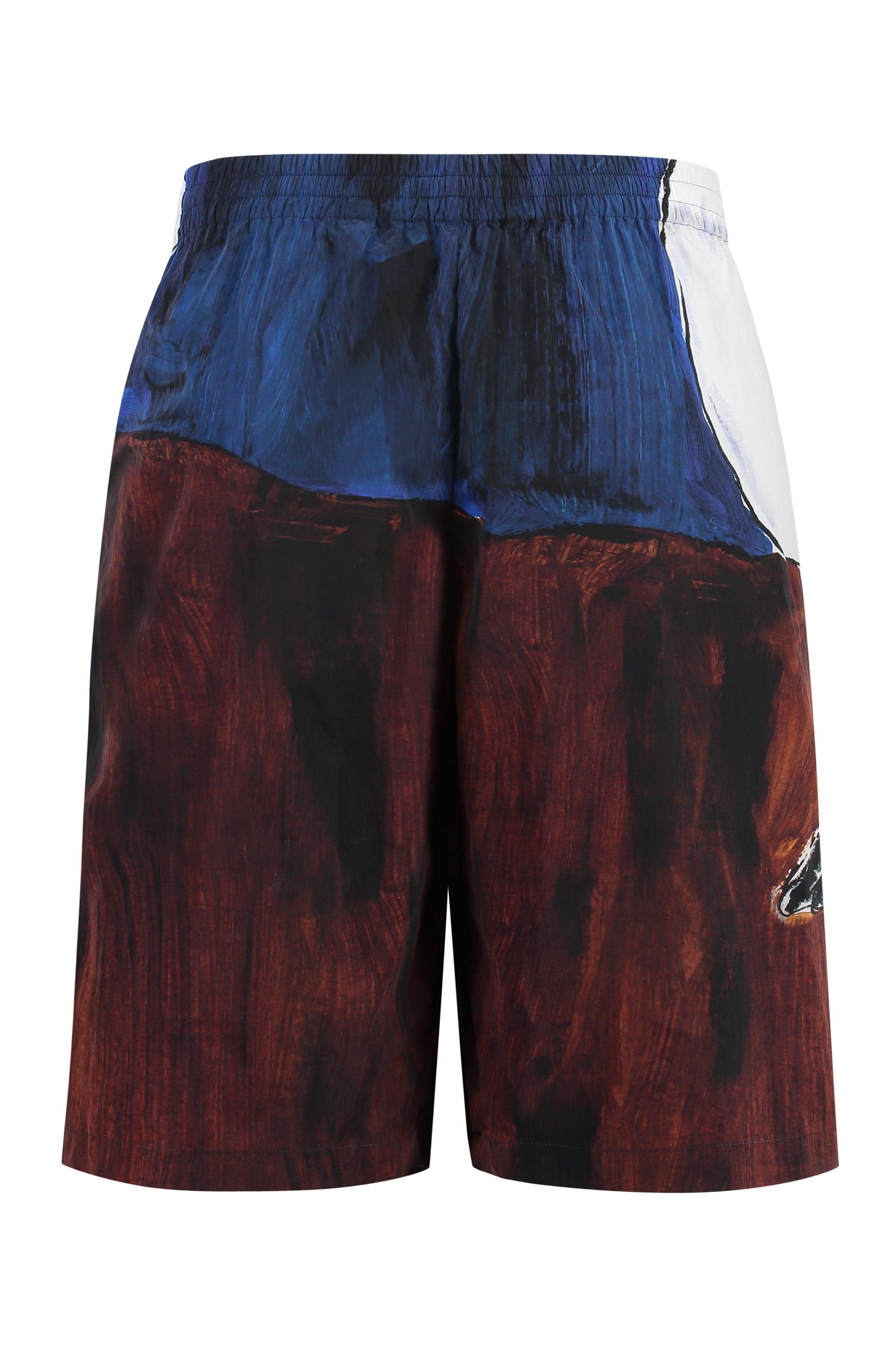 Burberry Men's Printed Bermuda Shorts in Brown