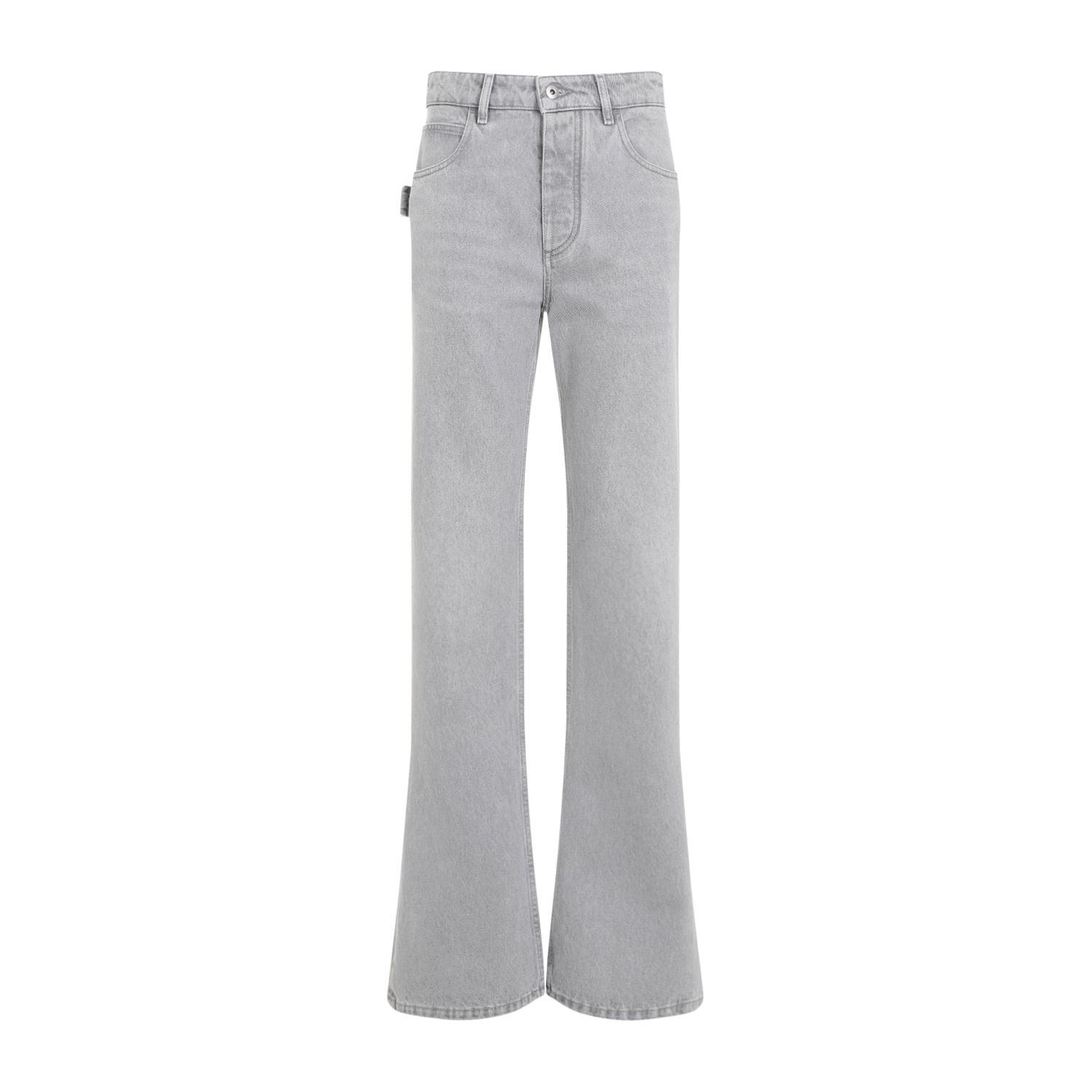 Bottega Veneta Women's Light Flared Jeans in Grey
