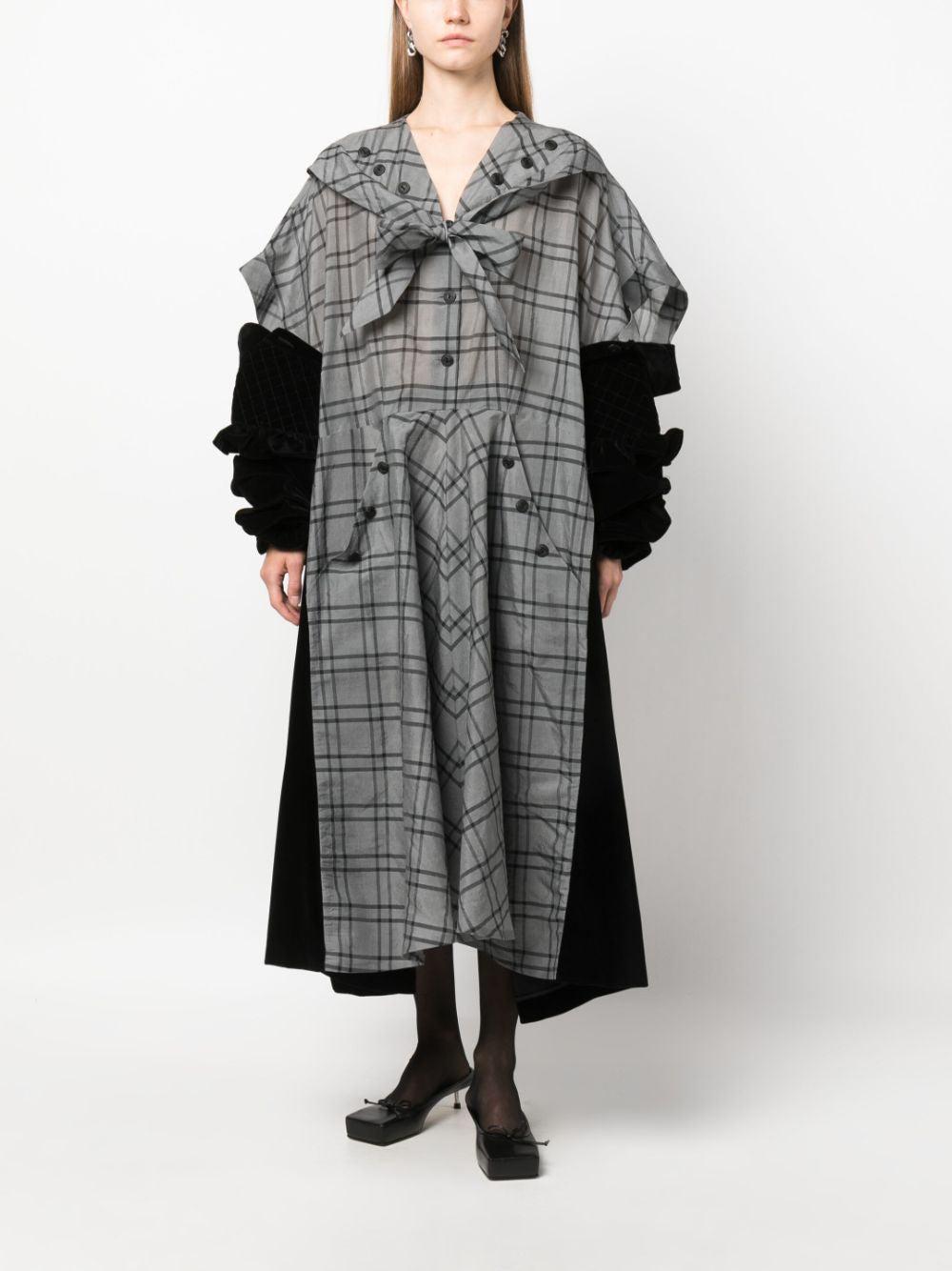 Women's Maison Margiela Black And Gray Bi-Material Dress