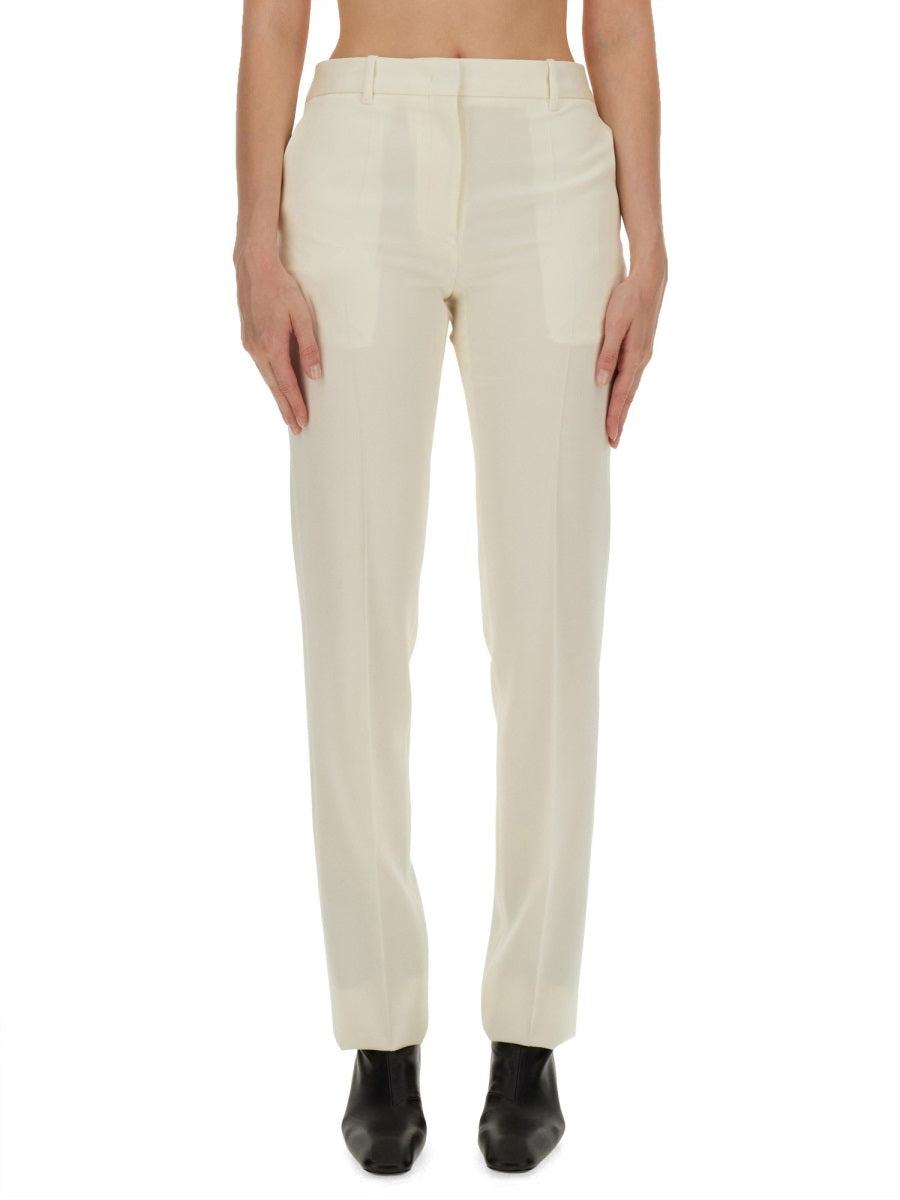 Jil Sander Women's Wool Pants in Powder