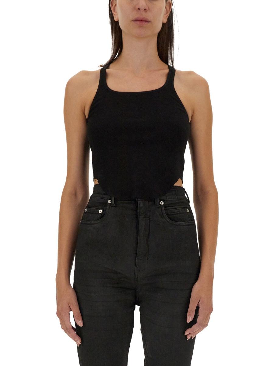 Drkshdw Women's Tank Top in Beige and Black