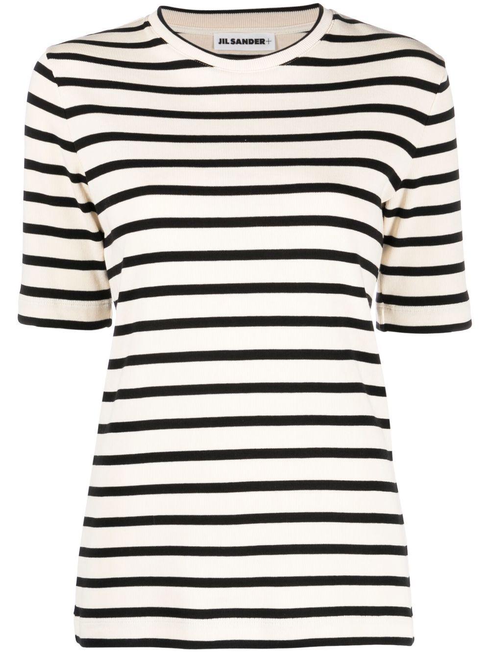 Jil Sander Women's Stripe Cotton T-Shirt