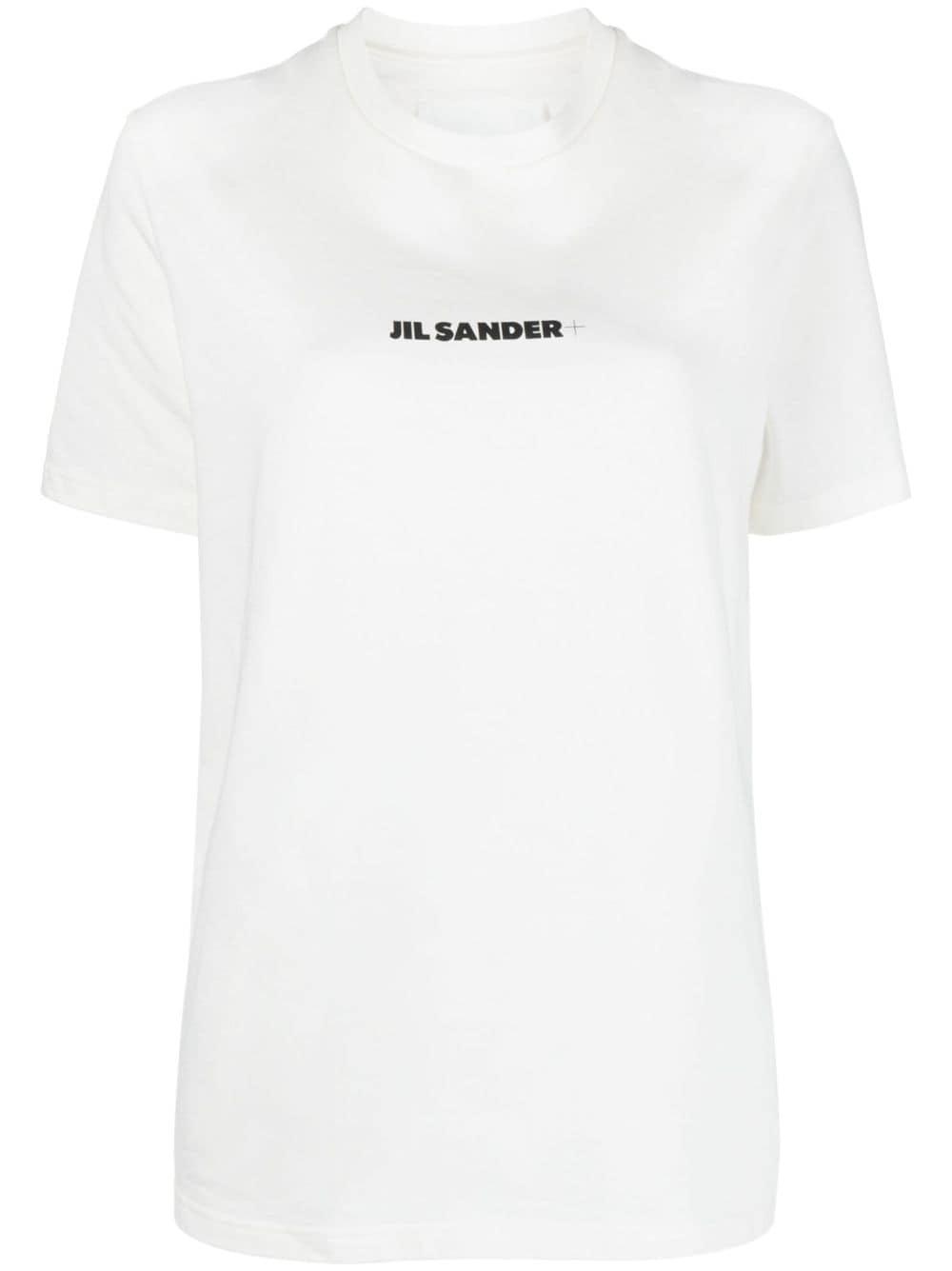Jil Sander Women's Logo Cotton T-Shirt in White