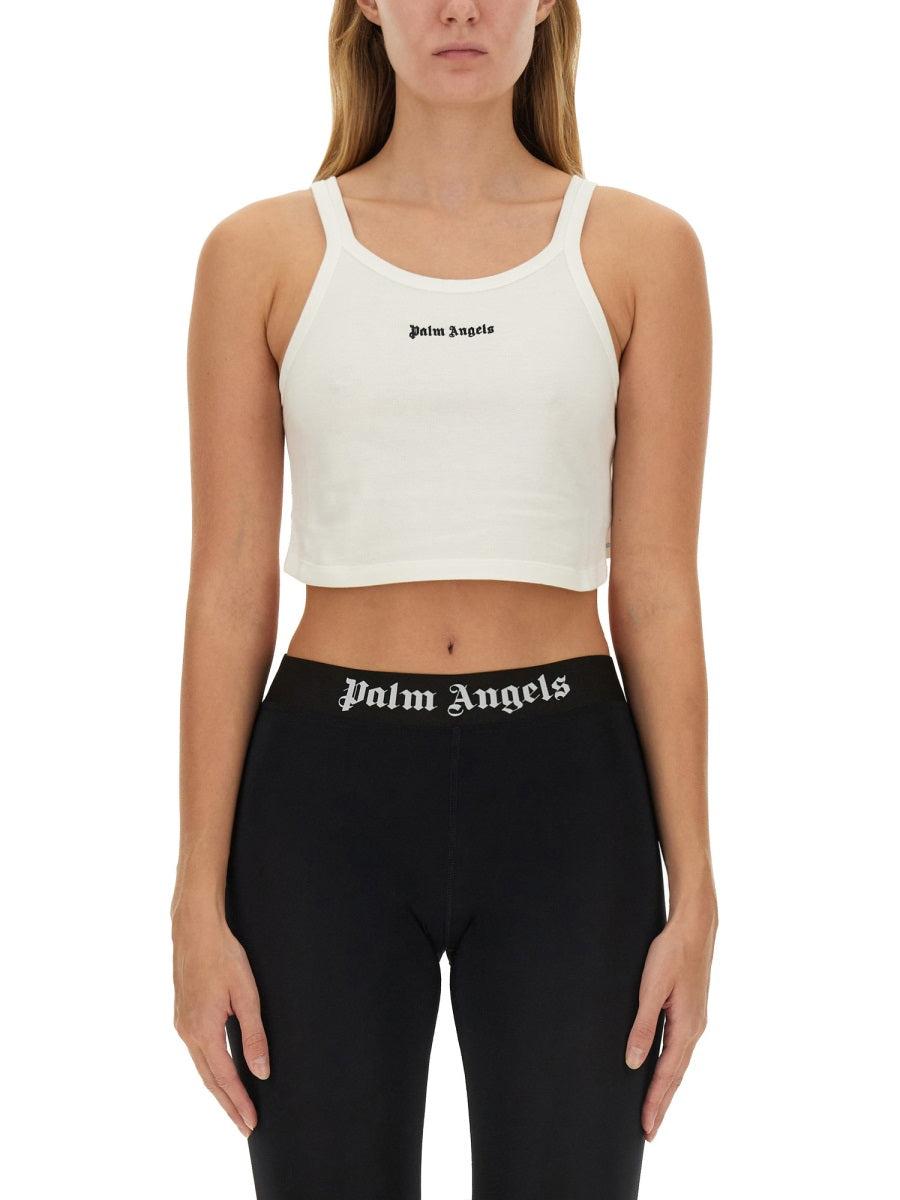 Palm Angels Women's Tank Tops and Logo Tops in Black and White
