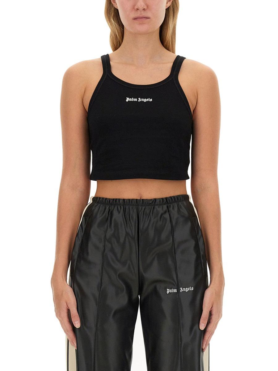 Palm Angels Women's Tank Tops and Logo Tops in Black and White