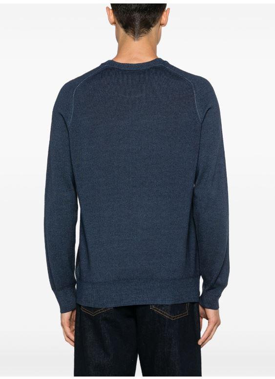 Etro Men's Navy Blue Wool Knit Sweater