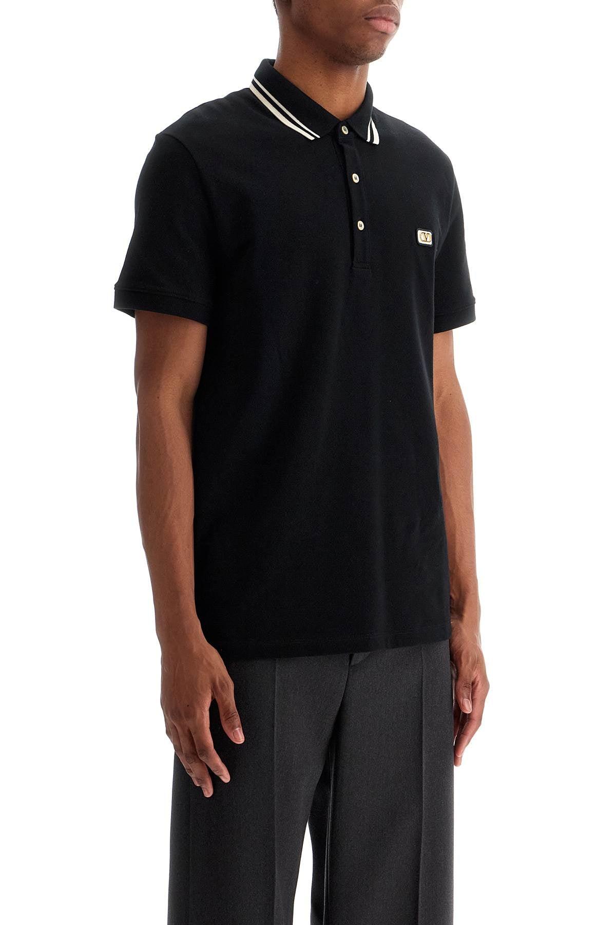 Valentino Men's Polo Jersey in Nero