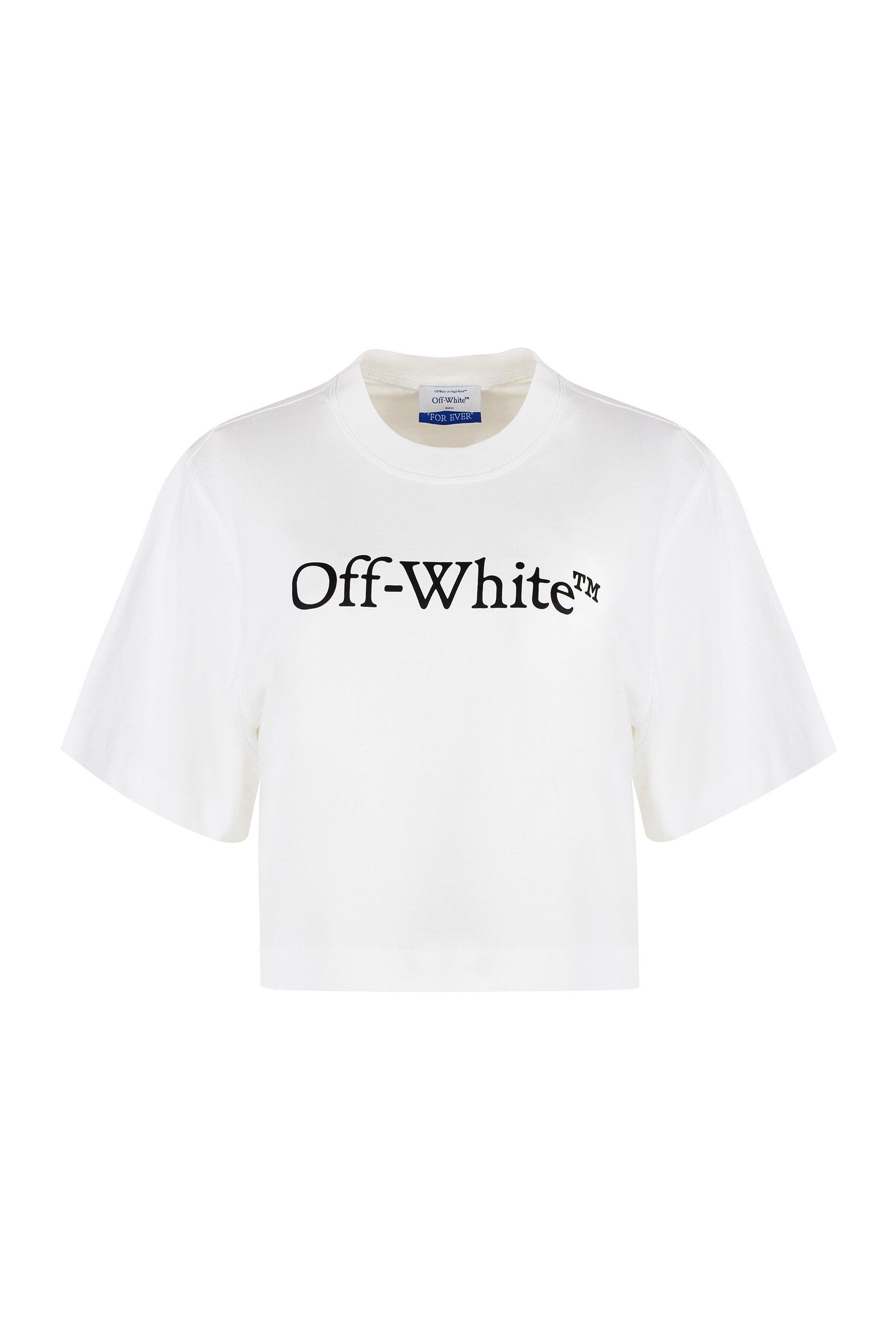 Off-White Women's Big Logo Bookish Crop Tee