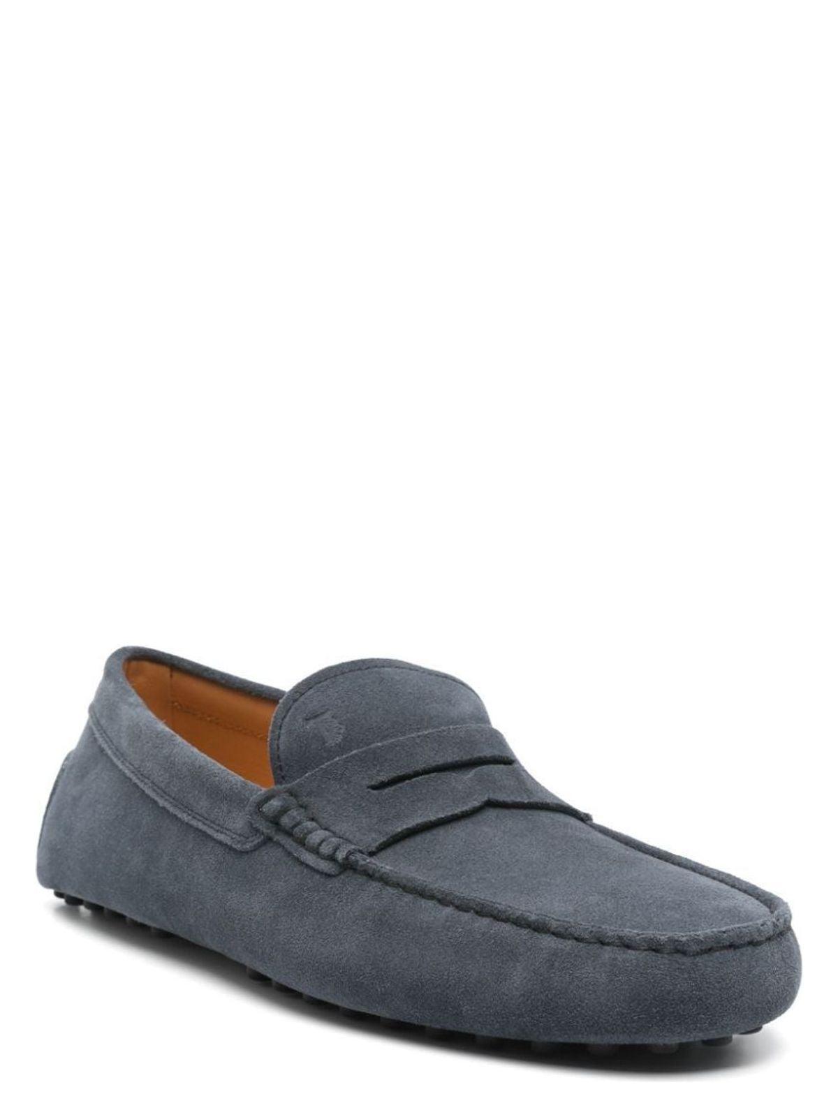 TOD'S Men's Gommino Suede Leather Loafers and Moccasins in Blue