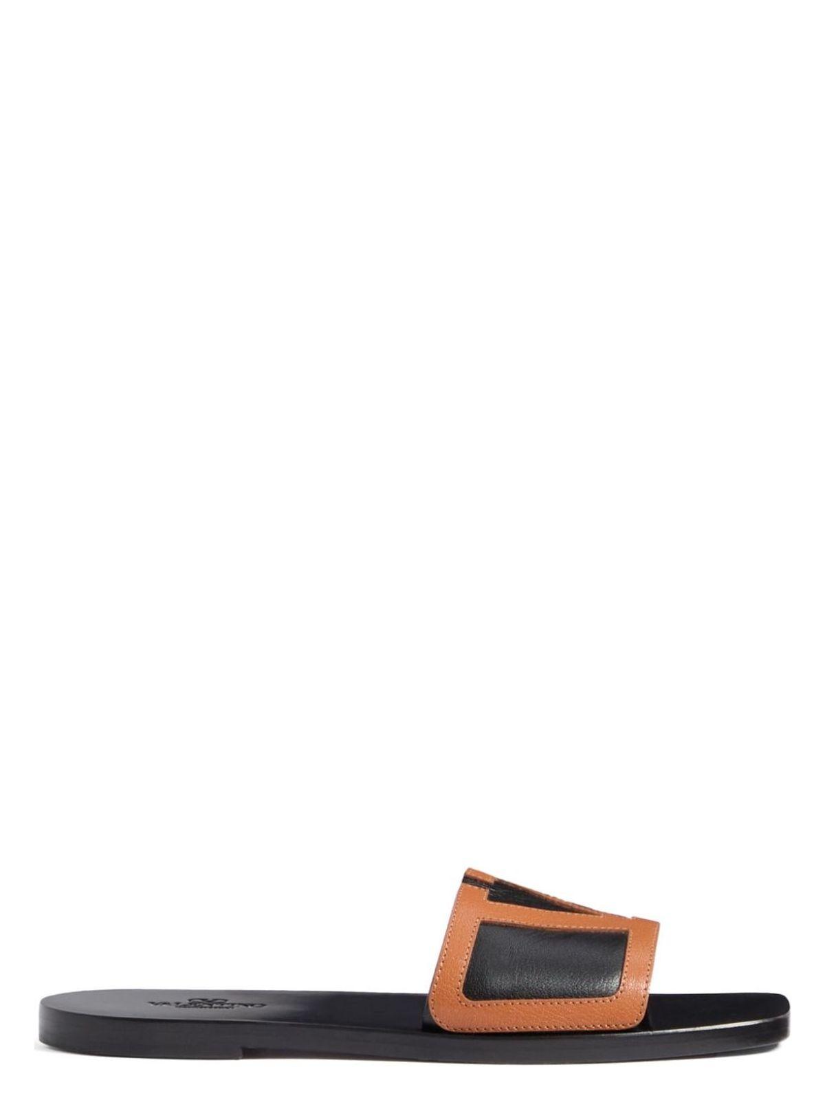 Valentino Garavani Men's Viva Superstar Leather Slides in Black