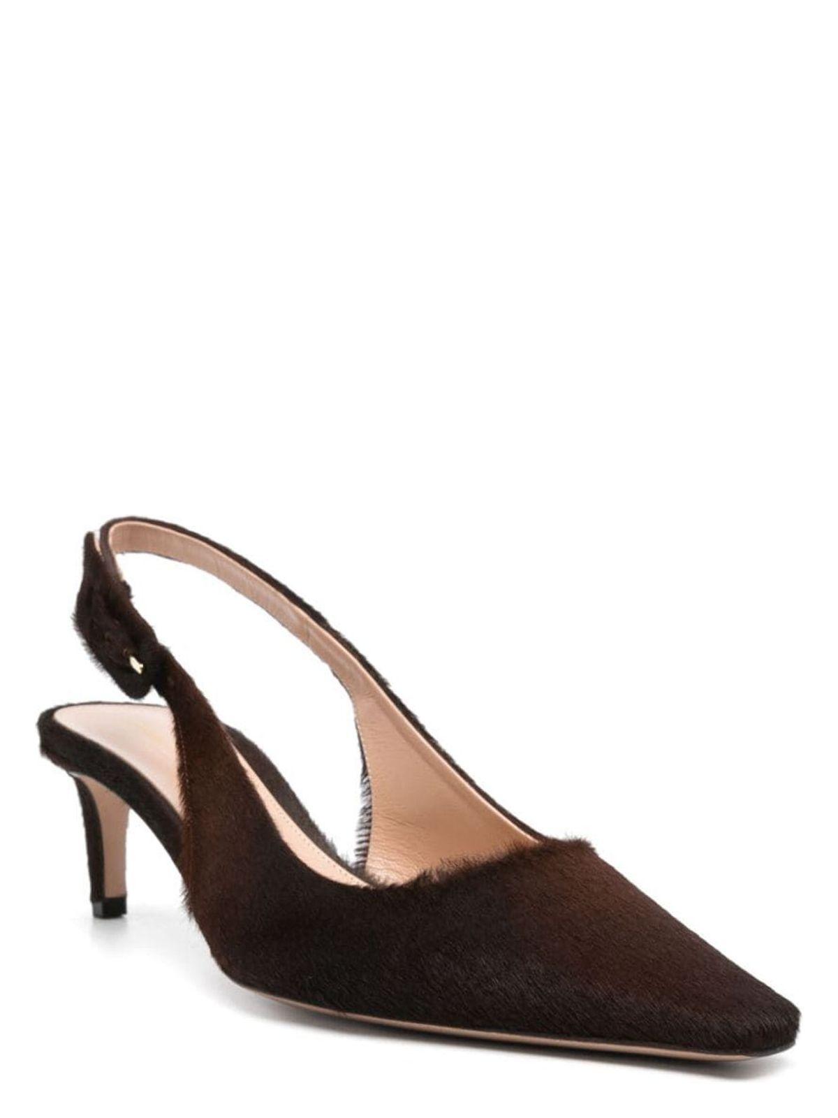 Gianvito Rossi Women's Lindsay Pony Sling Back Pumps in Brown