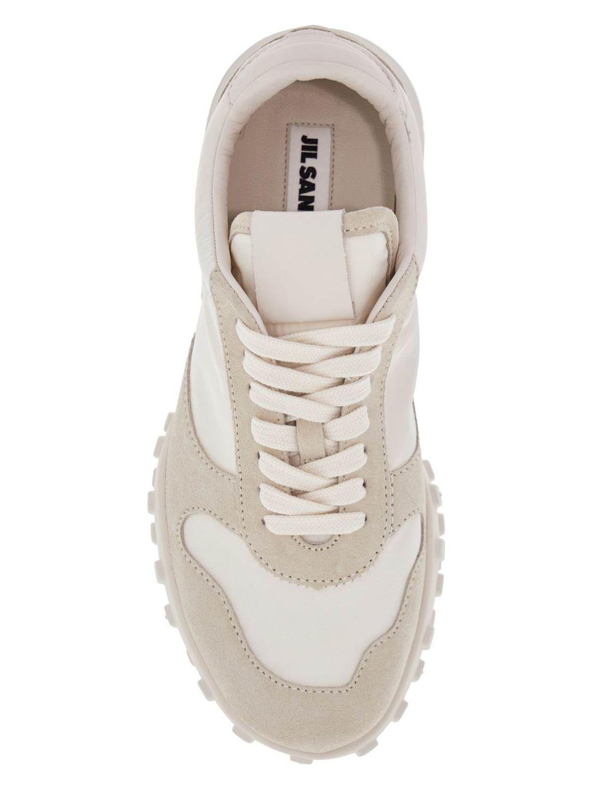 Jil Sander Women's Sneakers in White and Grey