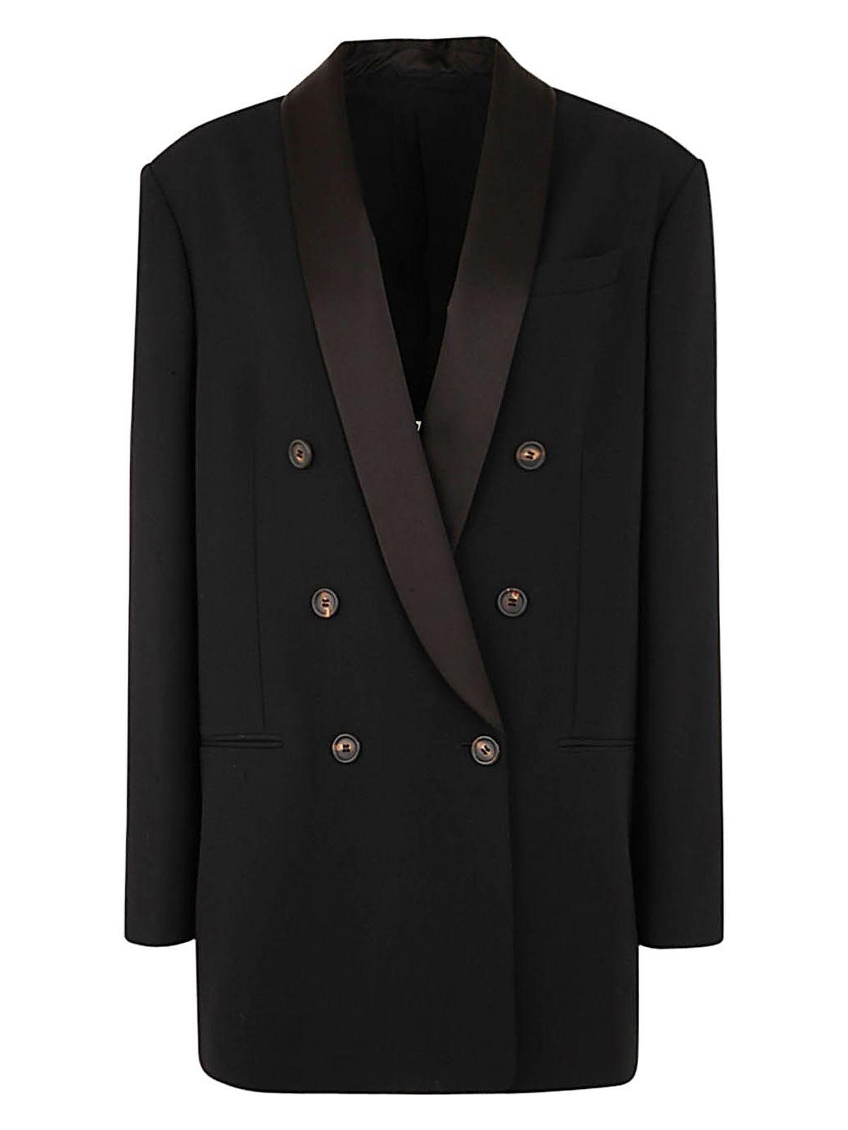 Brunello Cucinelli Women's Double Breasted Jacket in Black