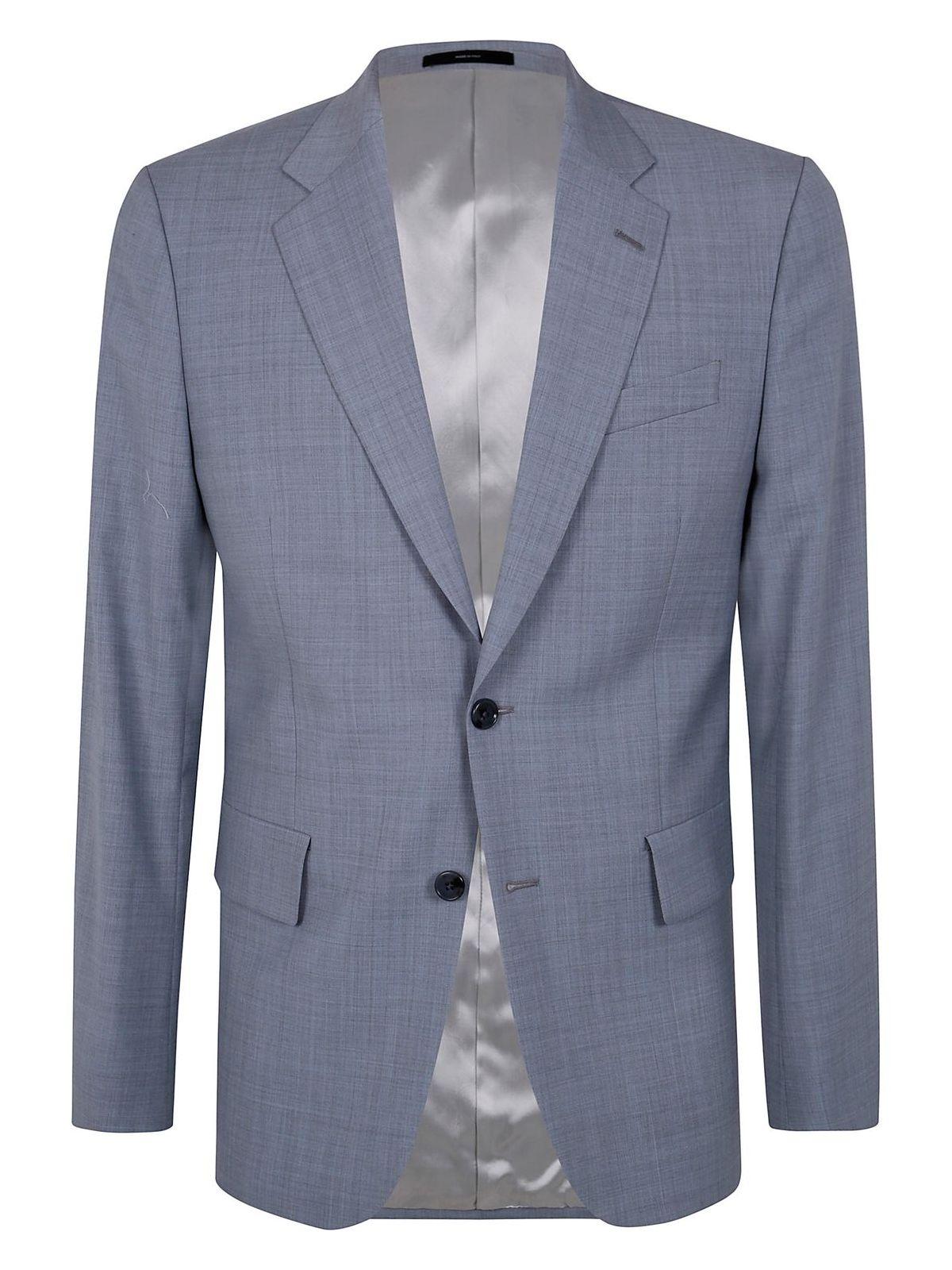Paul Smith Men's Tailored Fit 2 Buttons Jacket in Blue