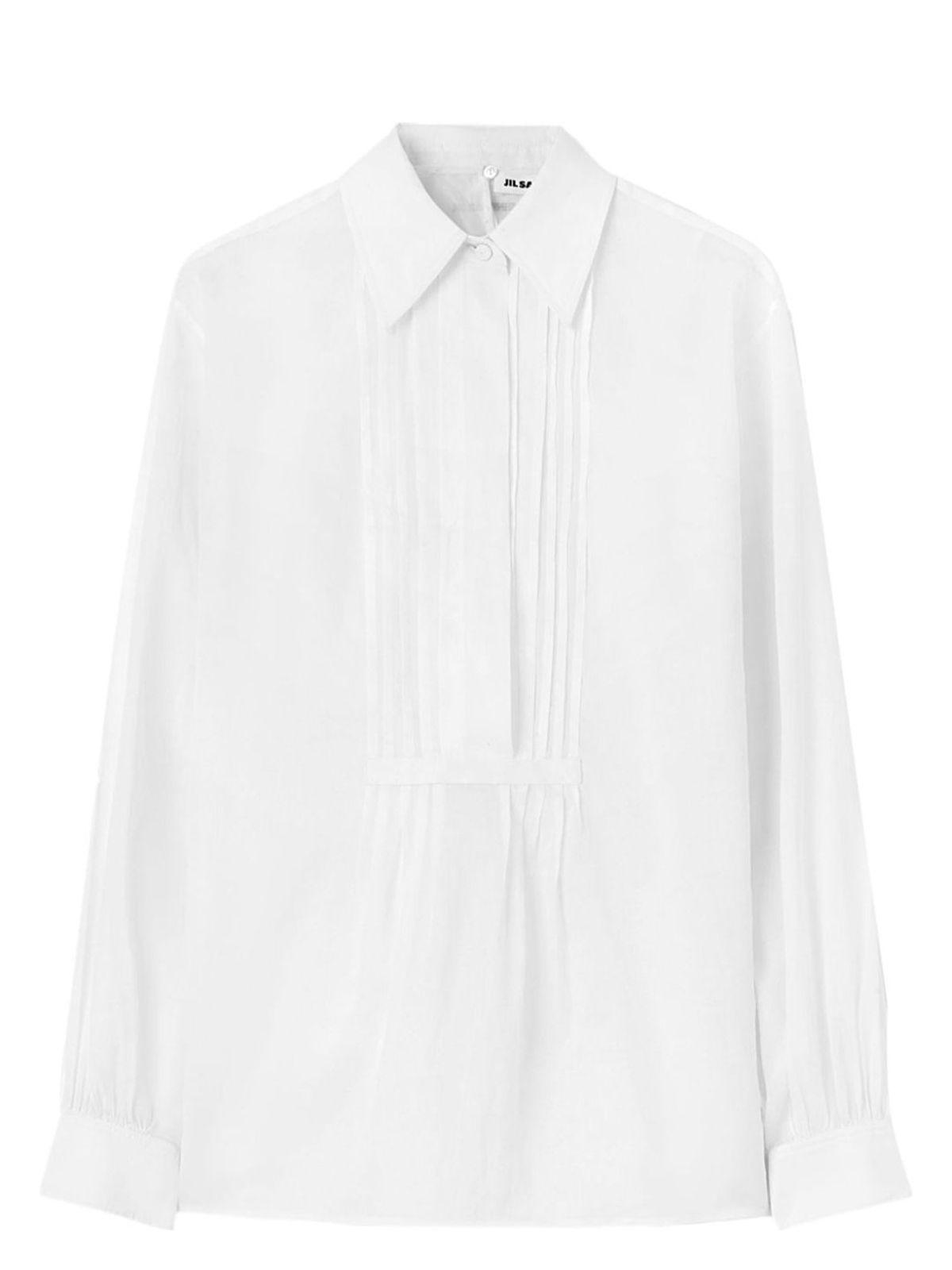Jil Sander Women's Pleated Cotton Shirt