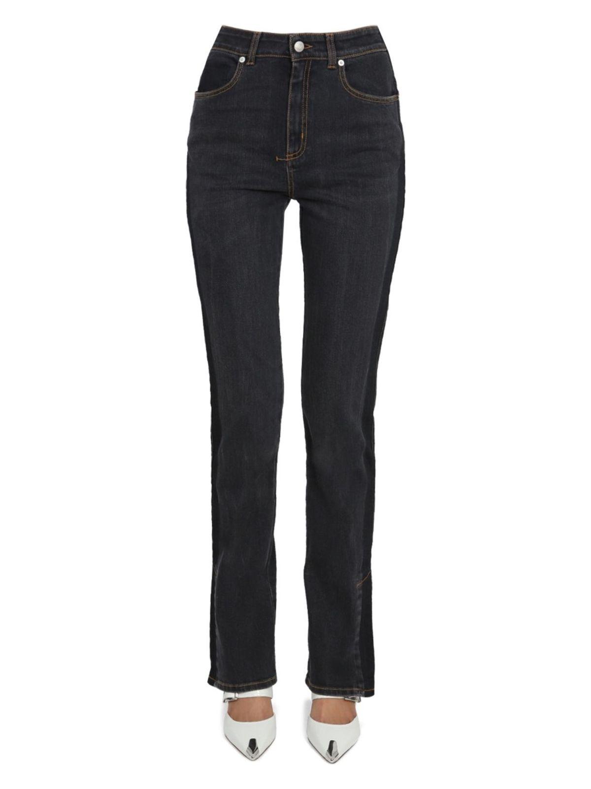 Alexander Mcqueen Women's Jeans Wide Leg in Black
