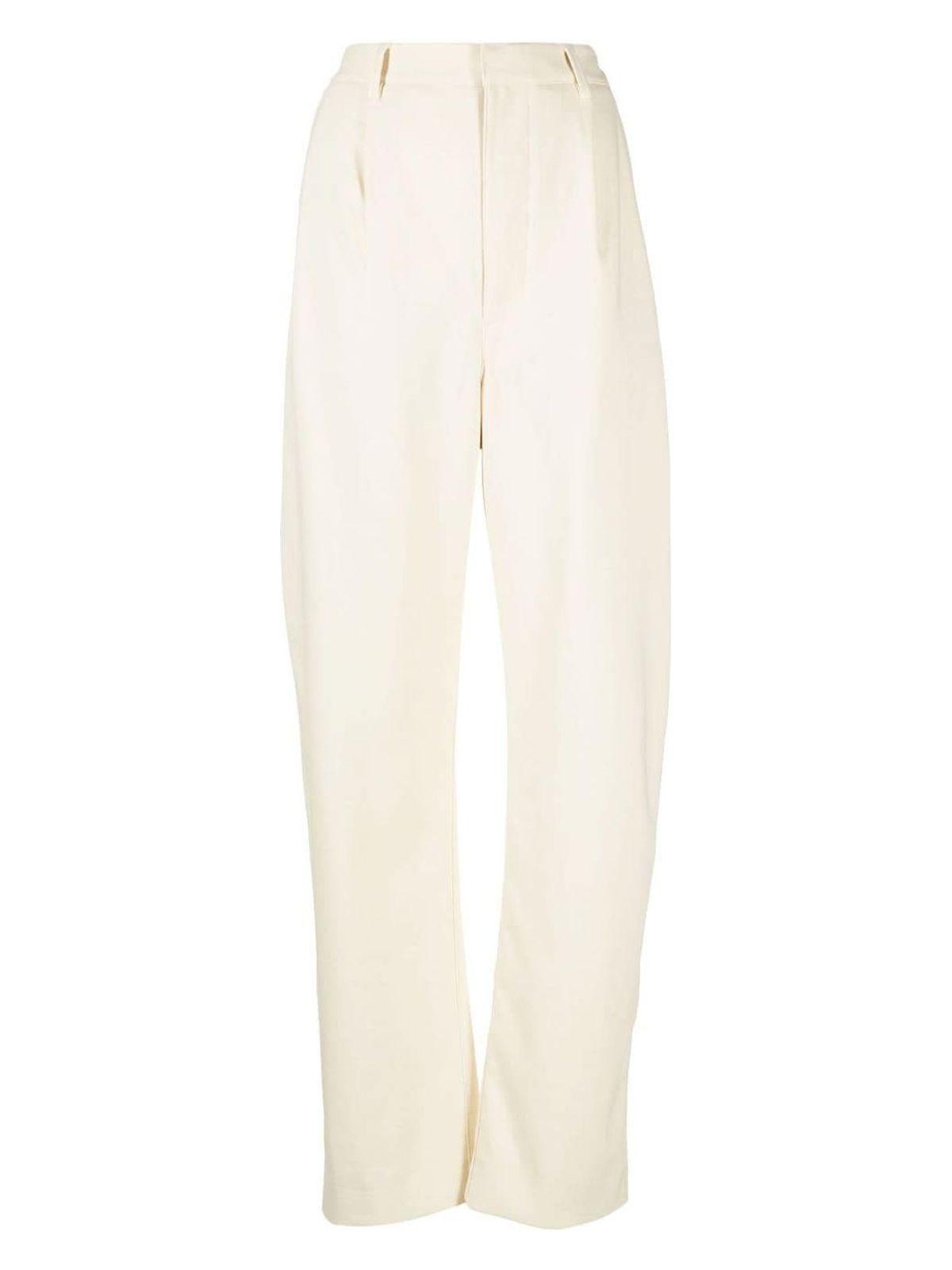 Lemaire Women's Curved Suit Pants in White