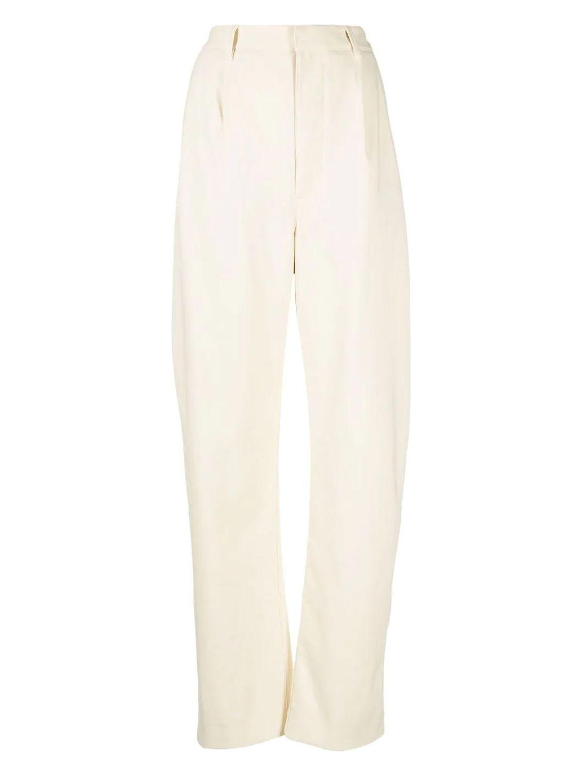 Lemaire Women's Curved Suit Pants in White